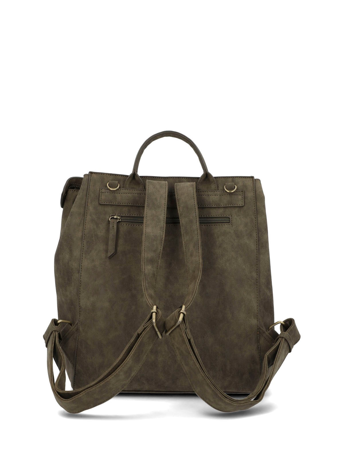 Mochila Ecocuero Mujer Delfi Back Verde Hush Puppies