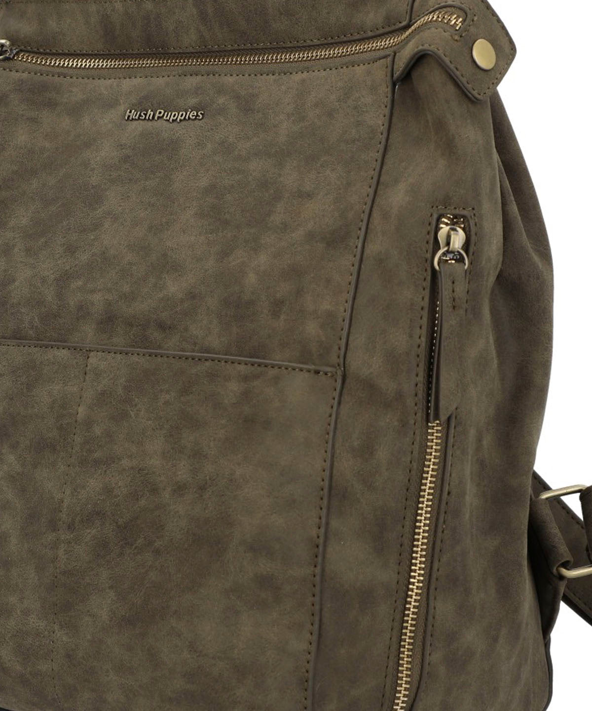 Mochila Ecocuero Mujer Delfi Back Verde Hush Puppies