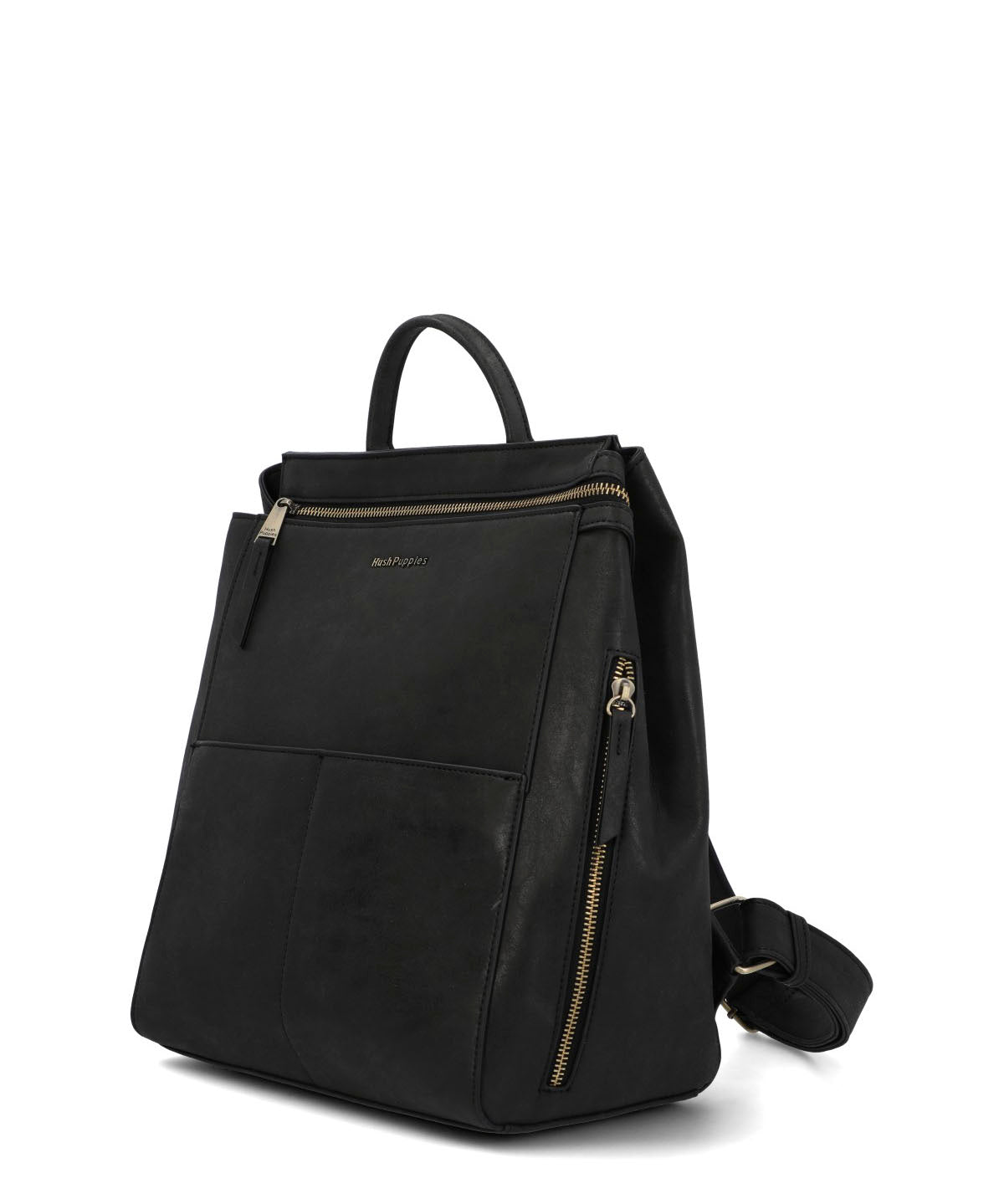 Mochila Ecocuero Mujer Delfi Back Negro Hush Puppies