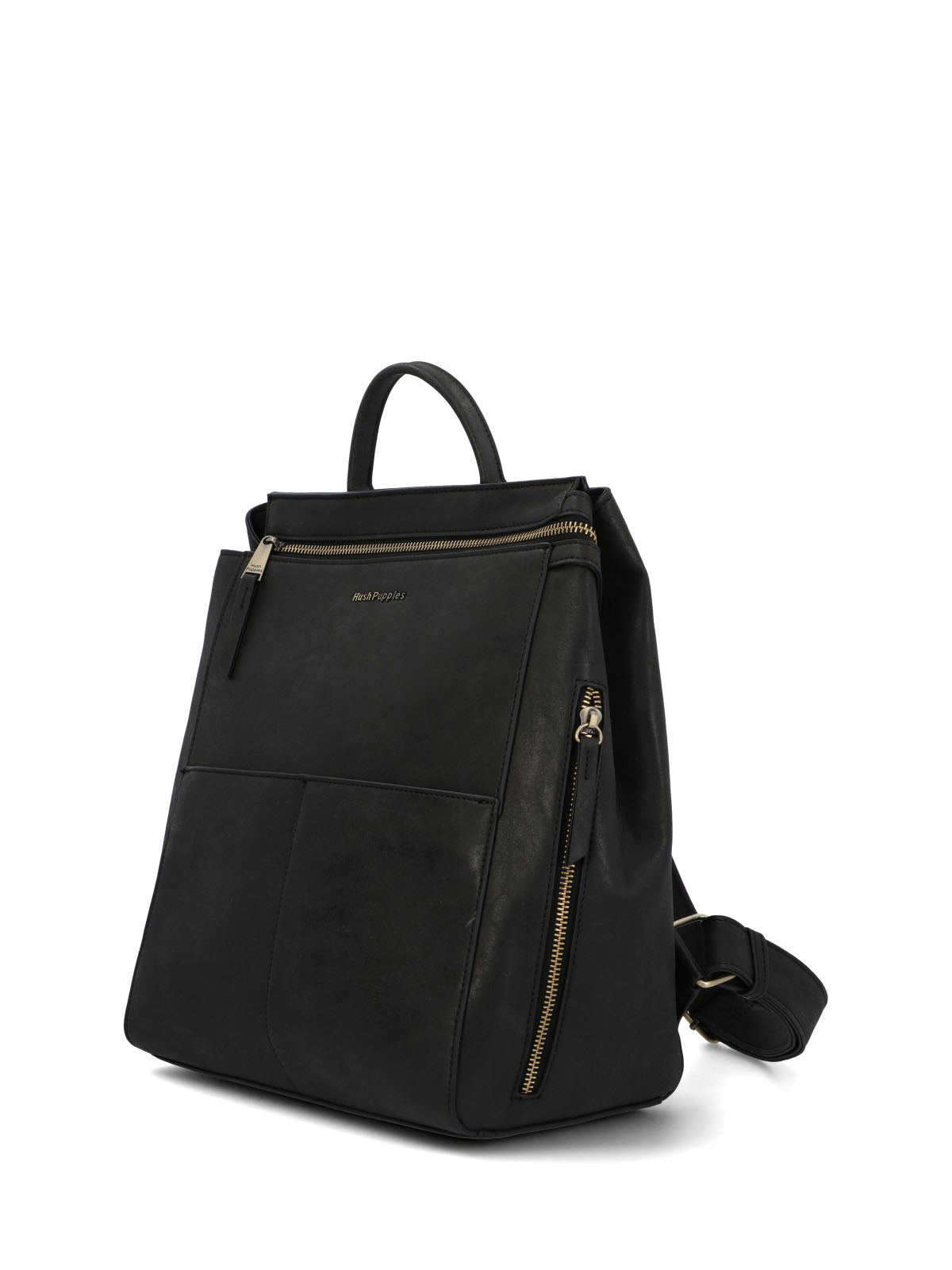Mochila Ecocuero Mujer Delfi Back Negro Hush Puppies
