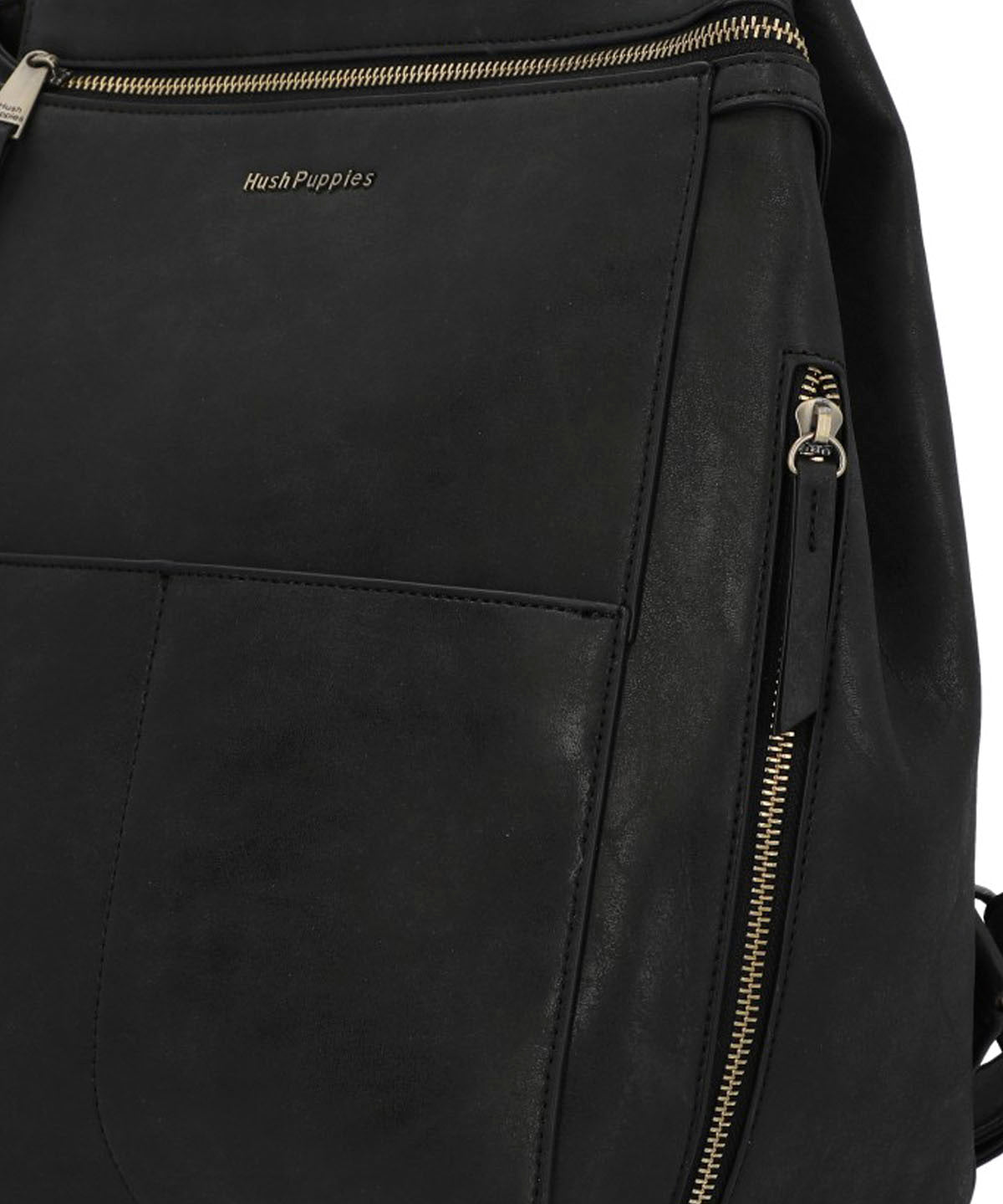 Mochila Ecocuero Mujer Delfi Back Negro Hush Puppies
