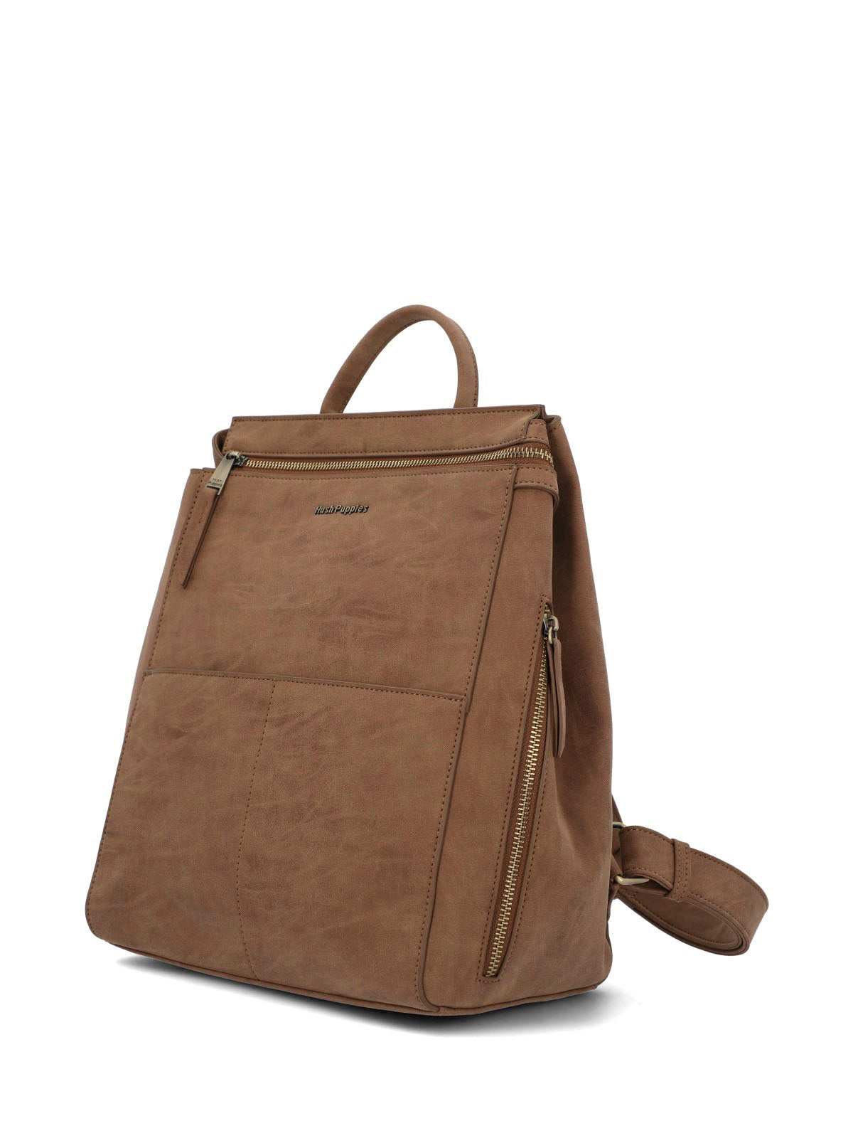 Mochila Ecocuero Mujer Delfi Back Café Hush Puppies