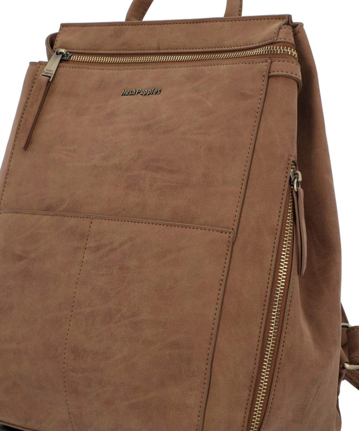 Mochila Ecocuero Mujer Delfi Back Café Hush Puppies