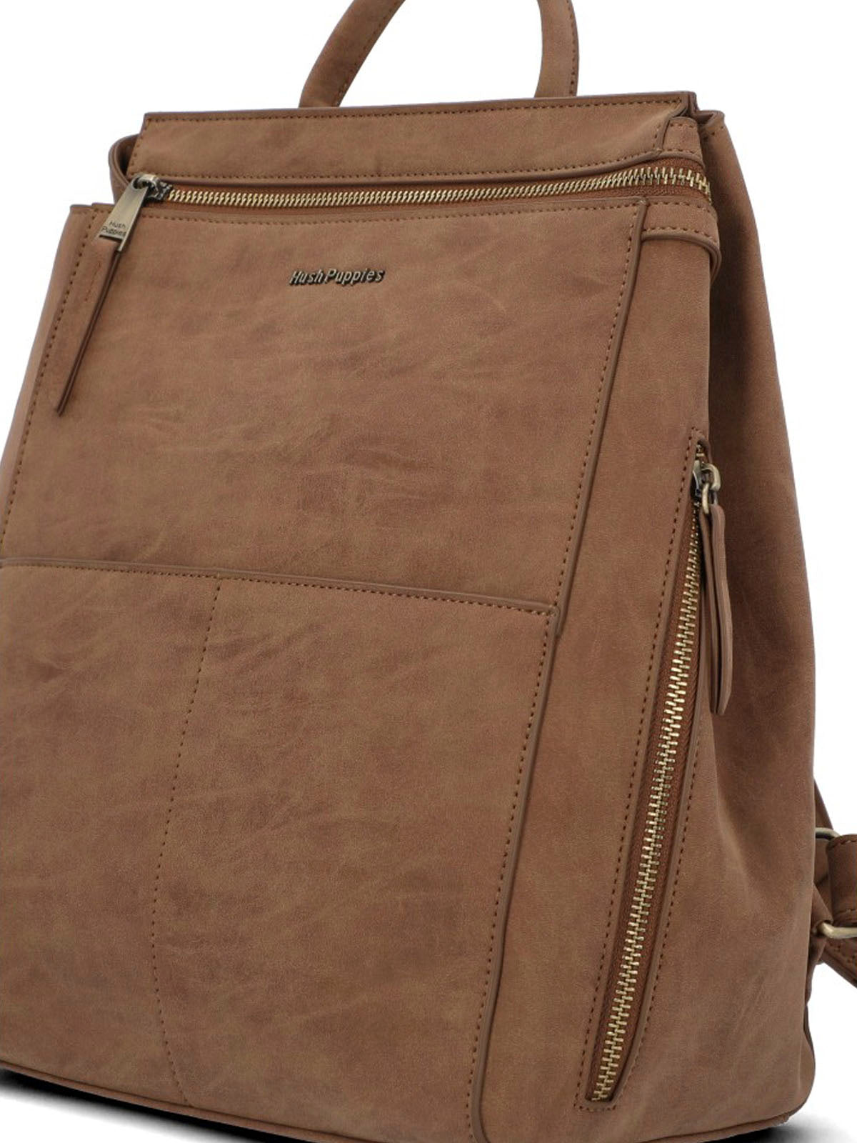 Mochila Ecocuero Mujer Delfi Back Café Hush Puppies