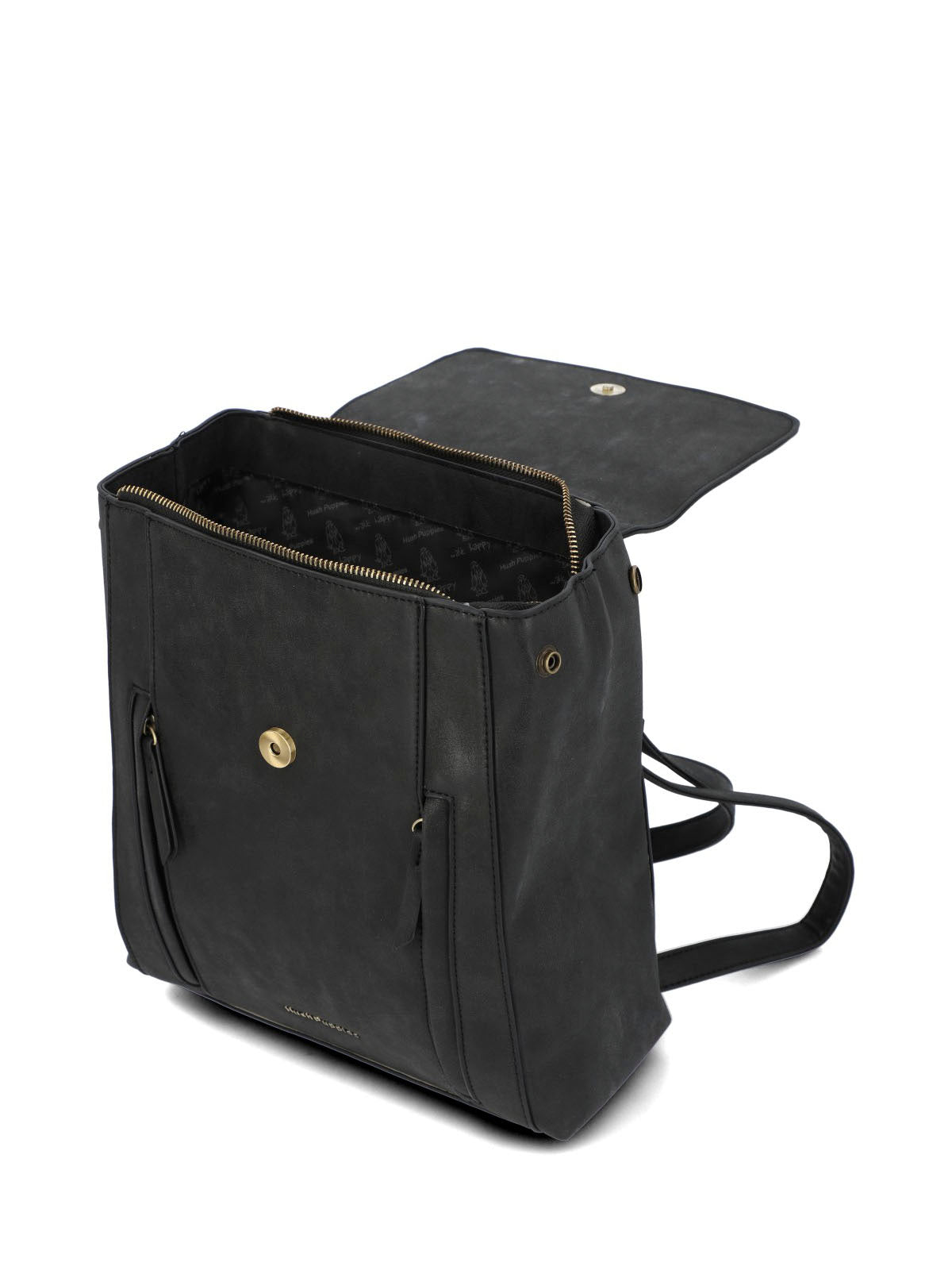 Mochila Ecocuero Mujer Dacey Backbag Negro Hush Puppies