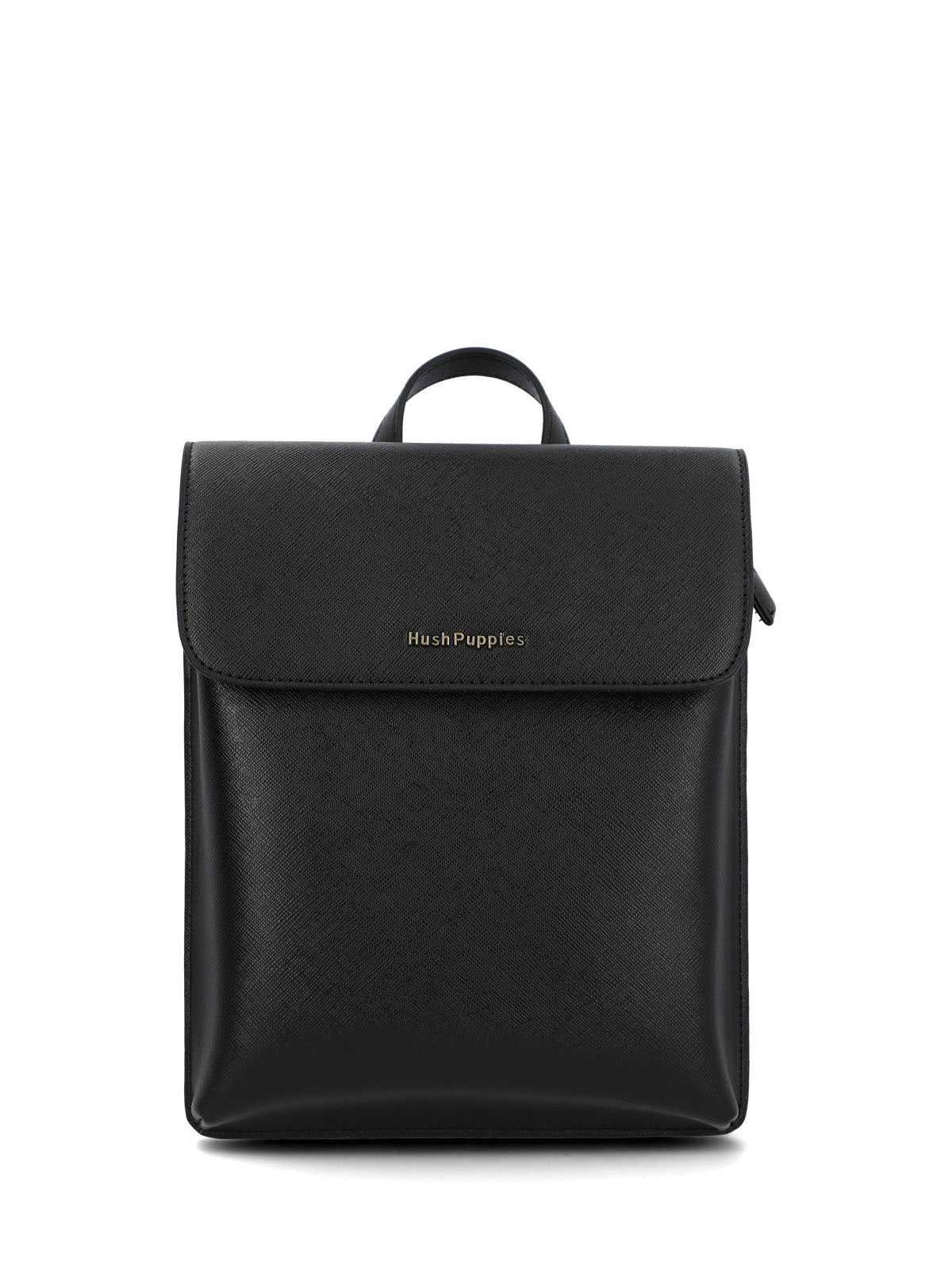 Mochila Ecocuero Mujer Sally Back Negro Hush Puppies