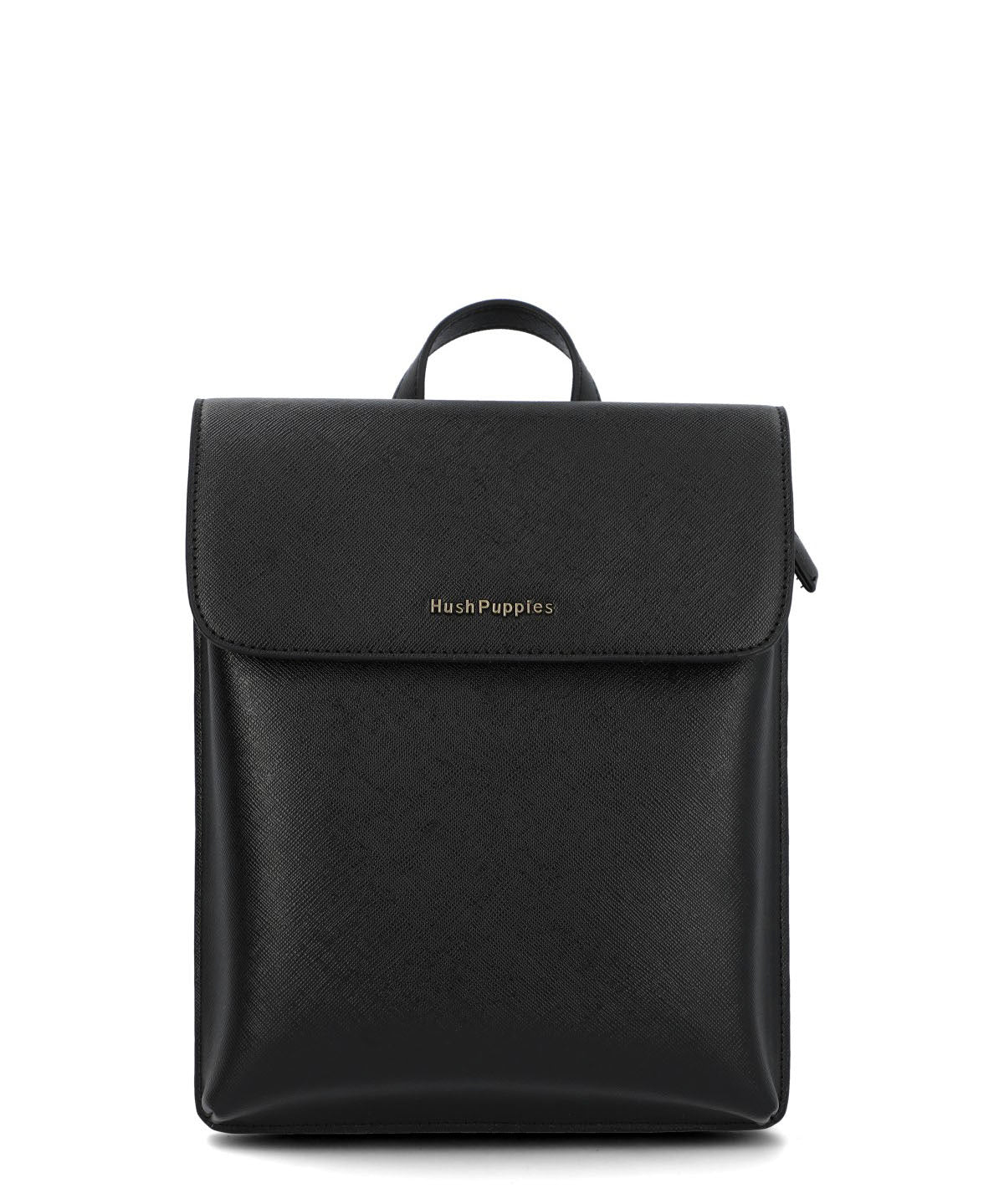 Mochila Ecocuero Mujer Sally Back Negro Hush Puppies