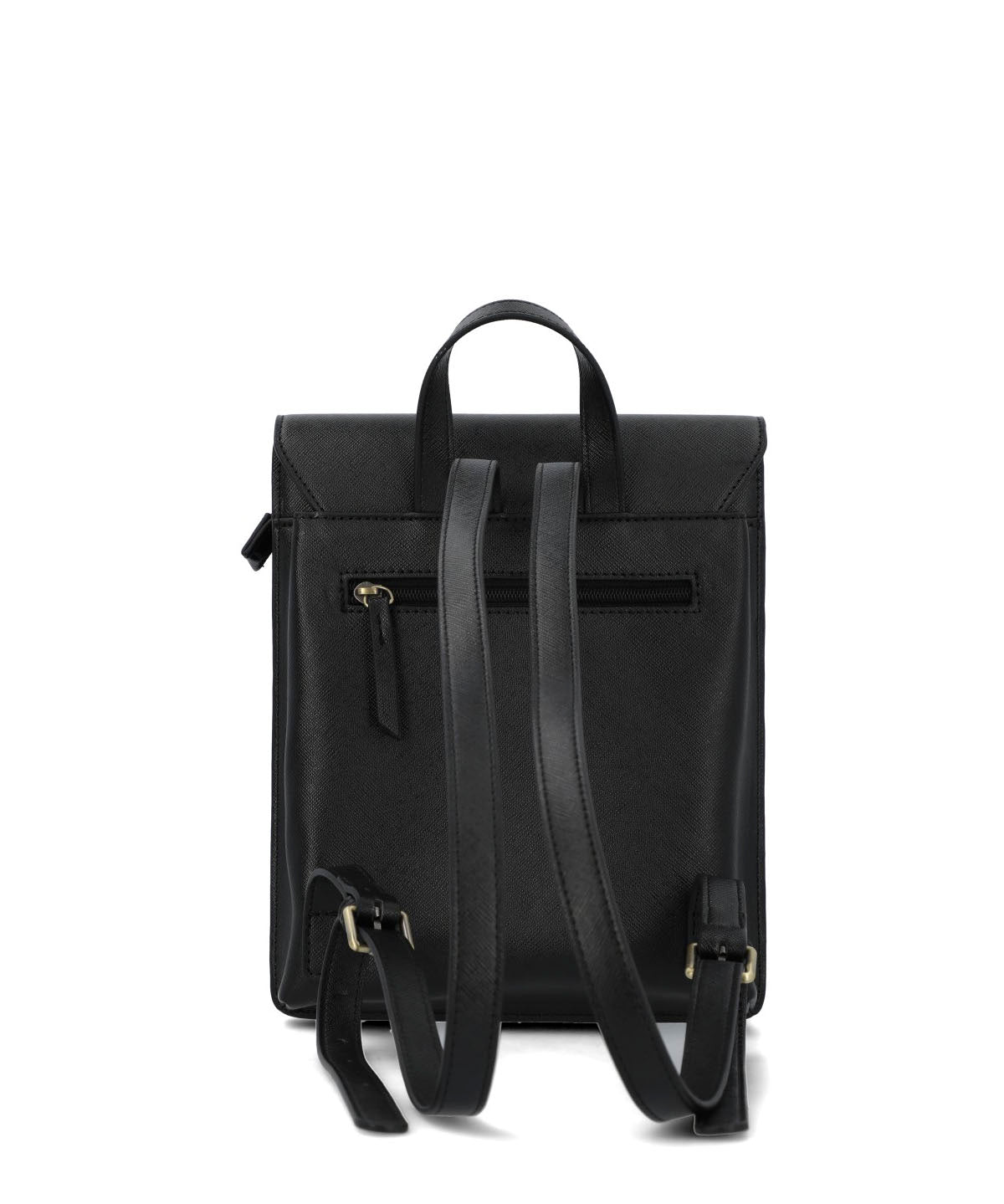 Mochila Ecocuero Mujer Sally Back Negro Hush Puppies