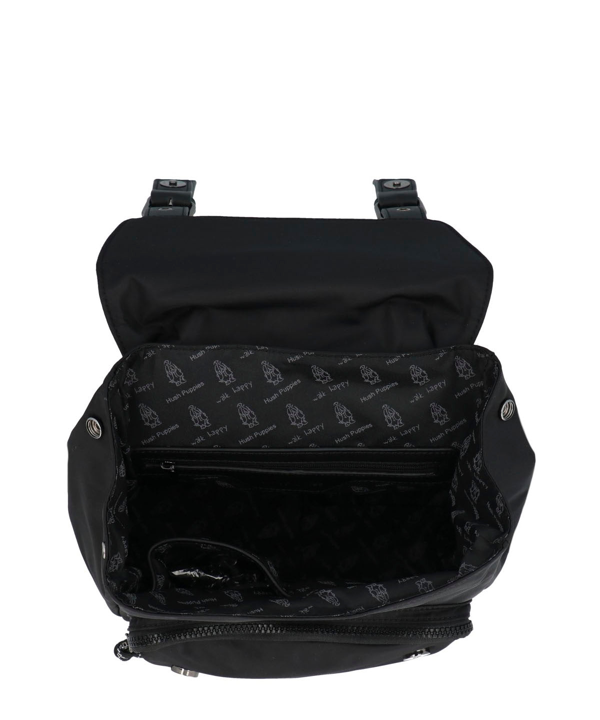 Mochila Ecocuero Mujer Raizel Back Negro Hush Puppies