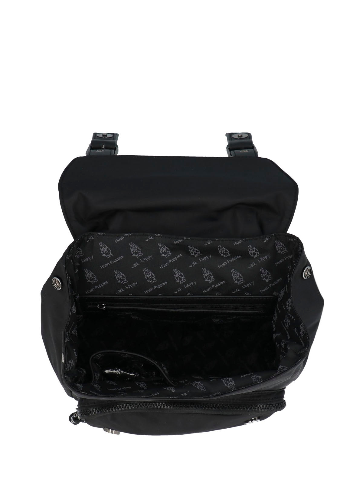 Mochila Ecocuero Mujer Raizel Back Negro Hush Puppies