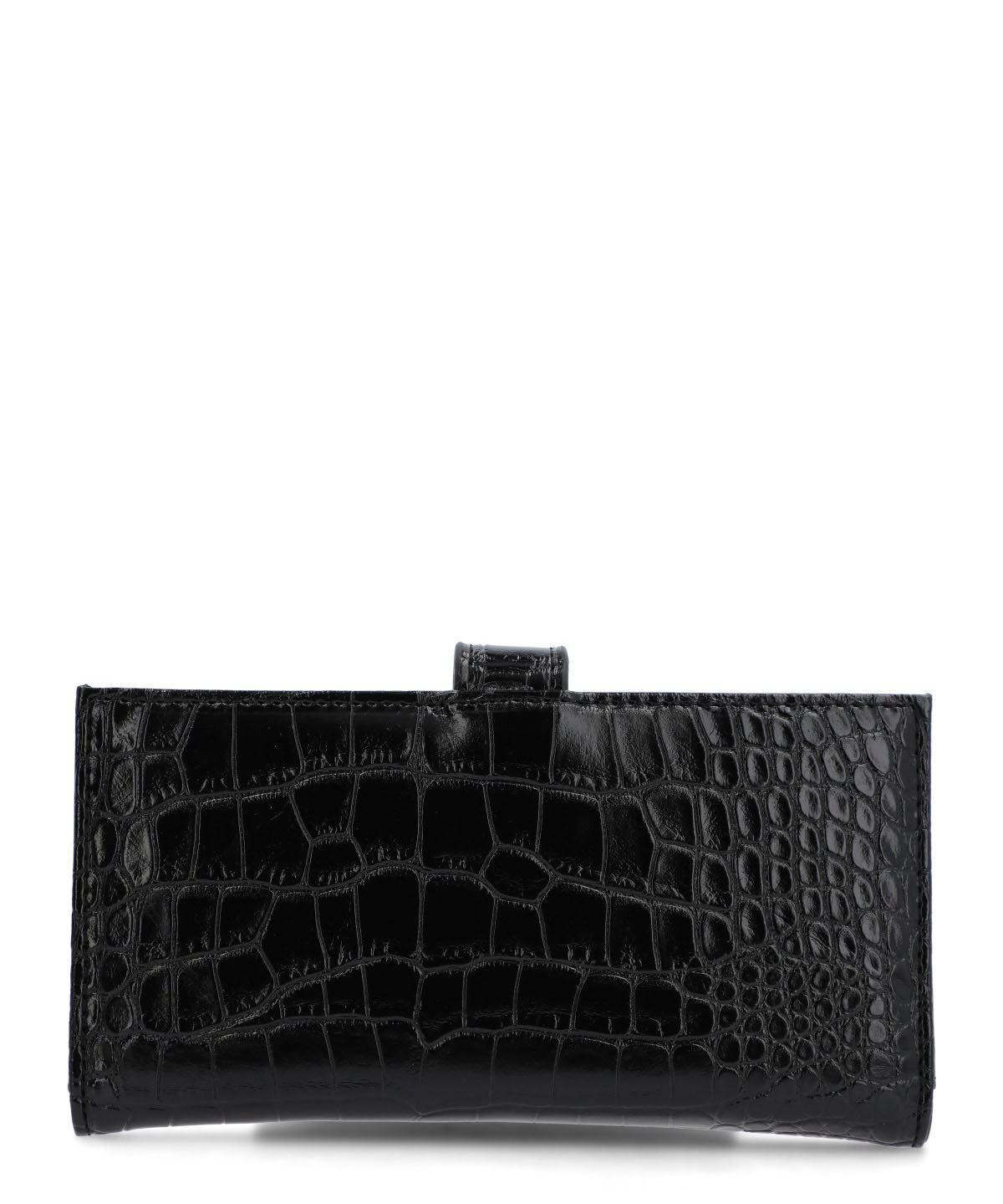 Billetera Ecocuero Mujer Croco Negro Hush Puppies