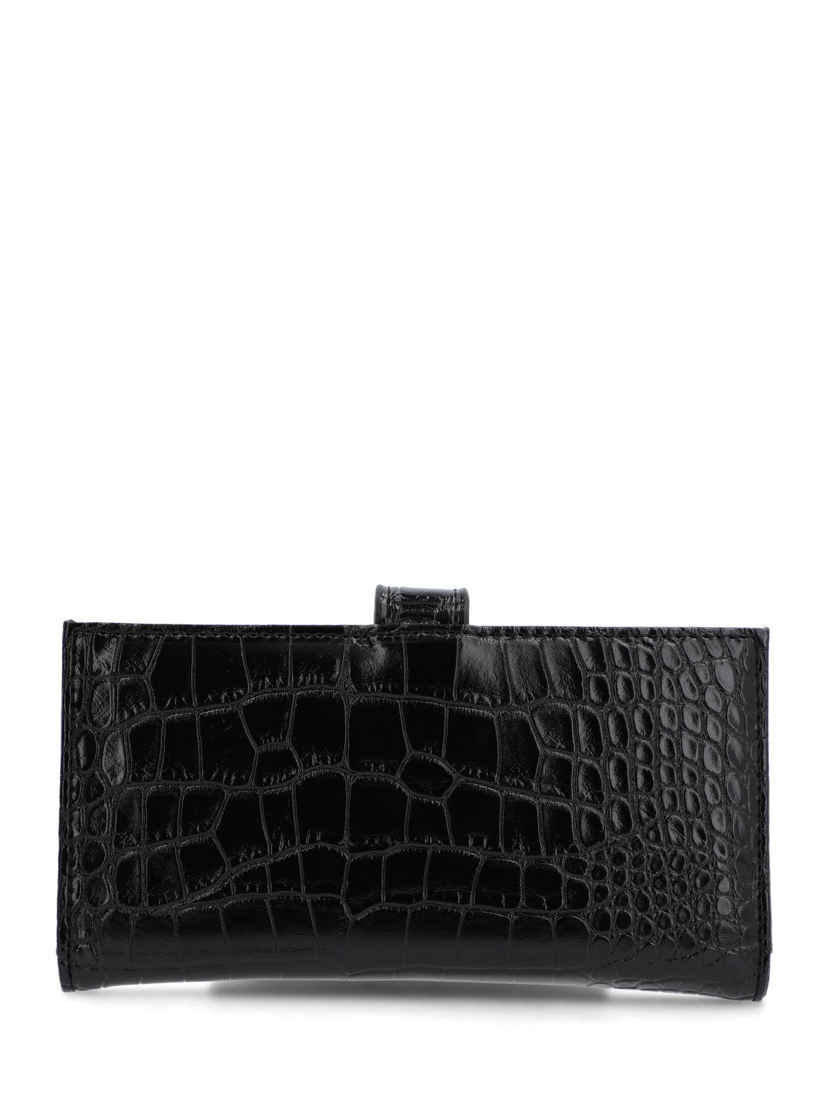 Billetera Ecocuero Mujer Croco Negro Hush Puppies
