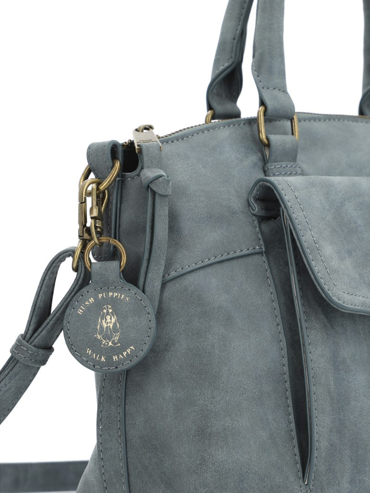 Cartera Ecocuero Mujer Durham Bag Azul Hush Puppies