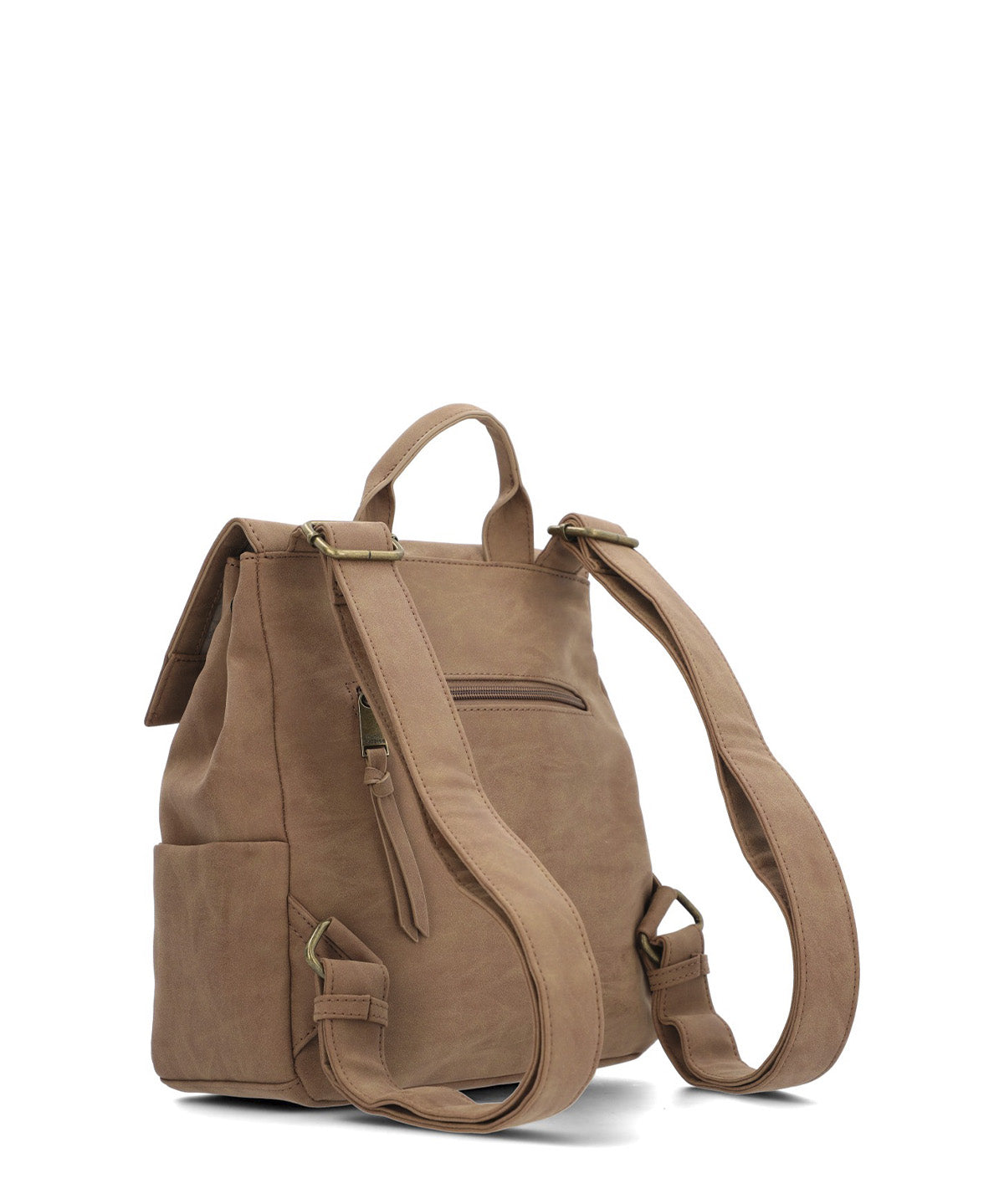 Mochila Ecocuero Mujer Dallas Back Café Hush Puppies