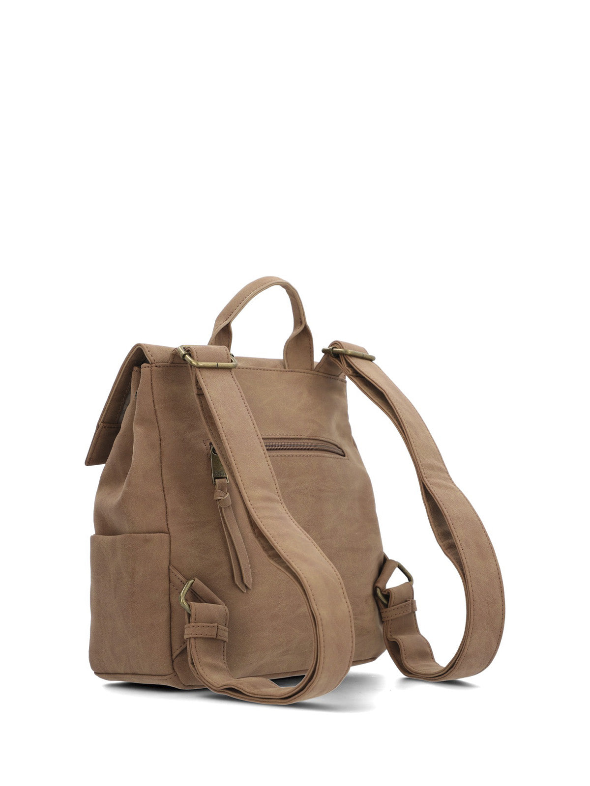 Mochila Ecocuero Mujer Dallas Back Café Hush Puppies
