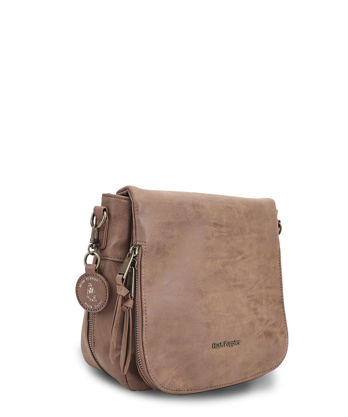 Cartera Ecocuero Mujer Derby Cross Café Hush Puppies