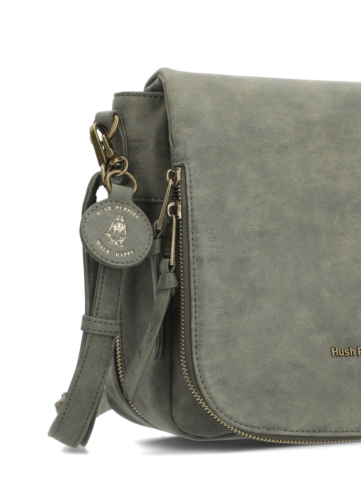 Cartera Ecocuero Mujer Derby Cross Verde Hush Puppies