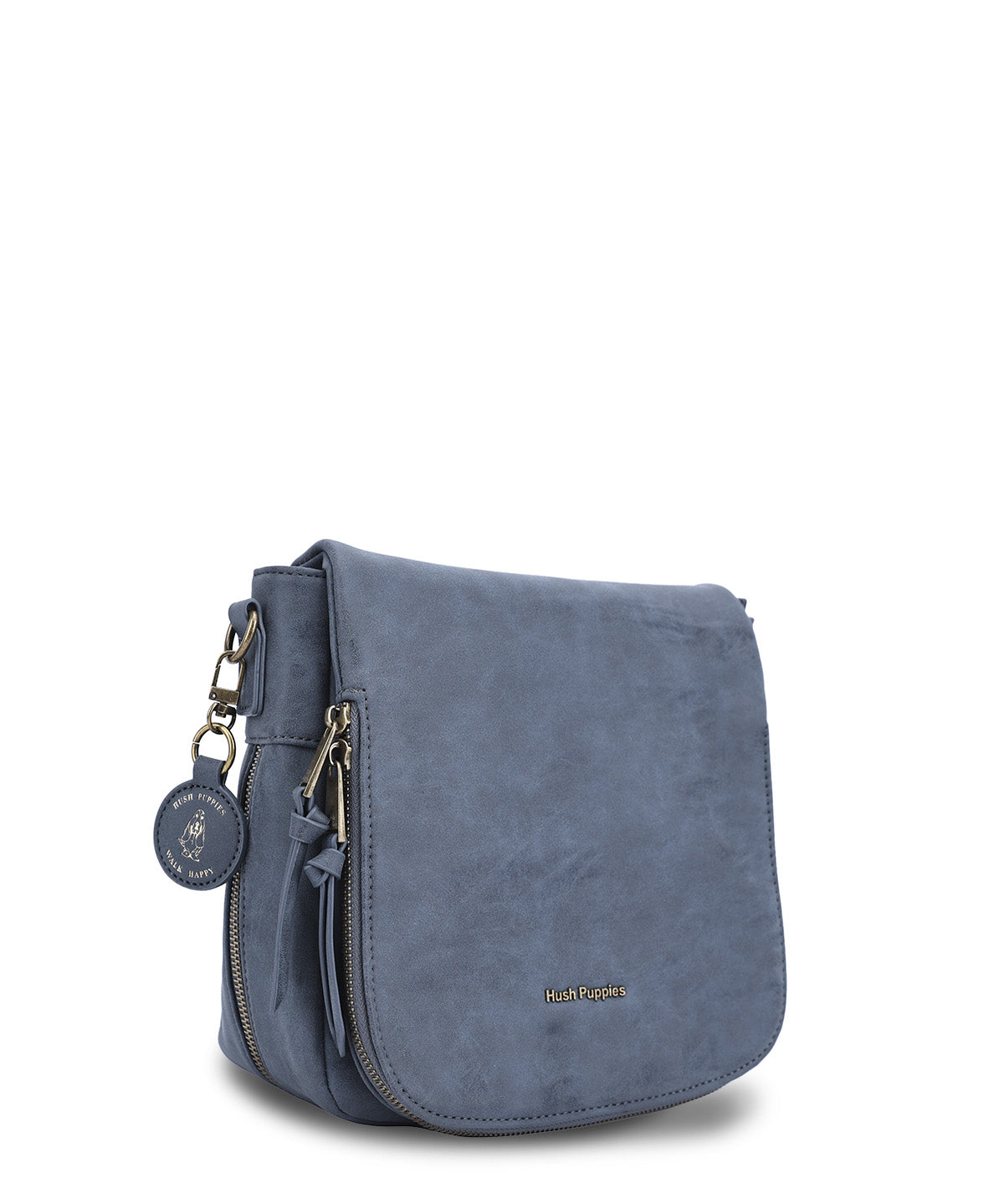 Cartera Ecocuero Mujer Derby Cross Azul Hush Puppies