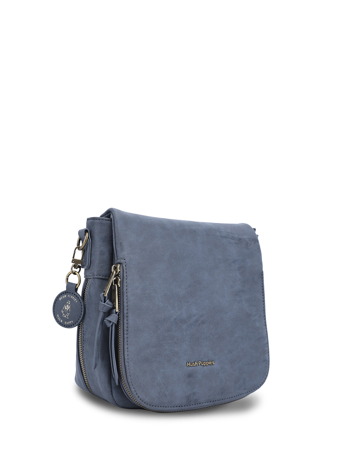 Cartera Ecocuero Mujer Derby Cross Azul Hush Puppies