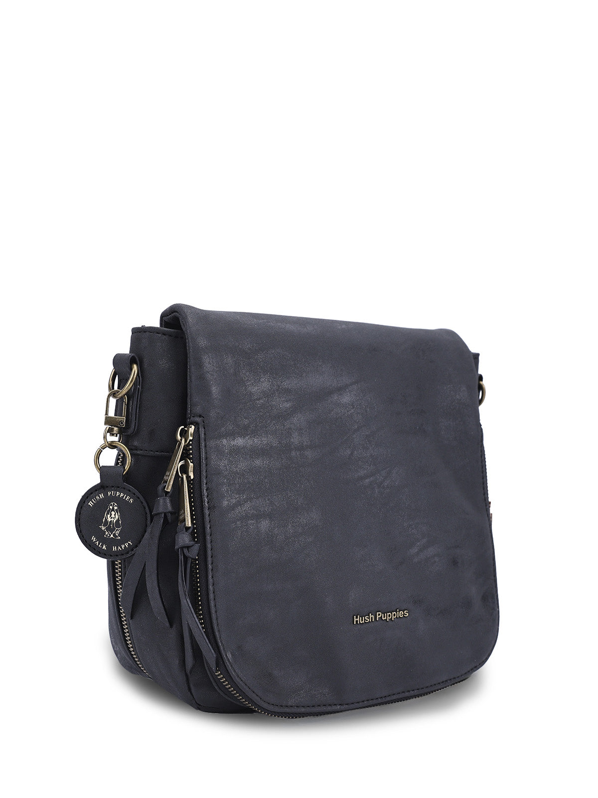 Cartera Ecocuero Mujer Derby Cross Negro Hush Puppies