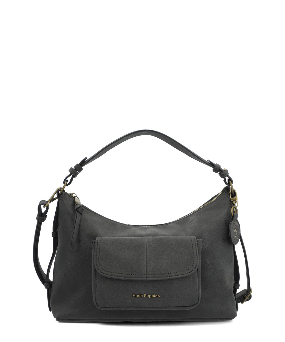 Cartera Ecocuero Mujer Dover Hobo Negro Hush Puppies