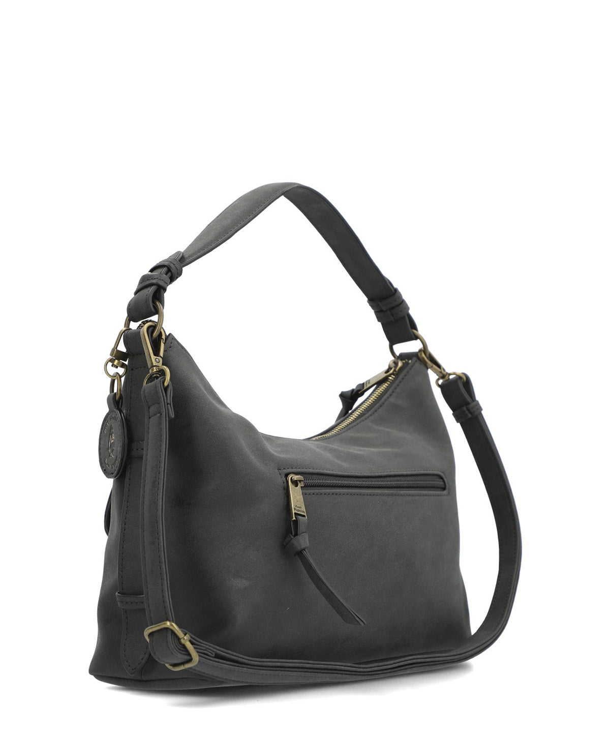 Cartera Ecocuero Mujer Dover Hobo Negro Hush Puppies