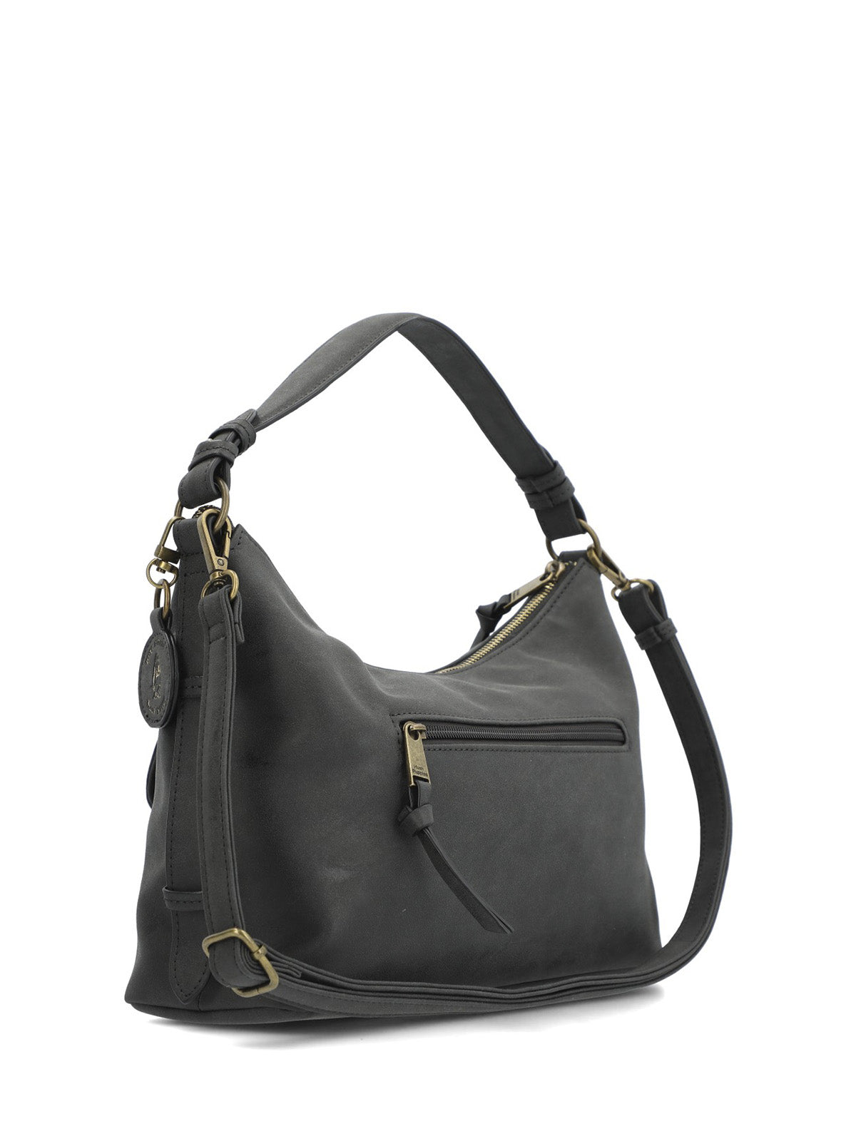 Cartera Ecocuero Mujer Dover Hobo Negro Hush Puppies