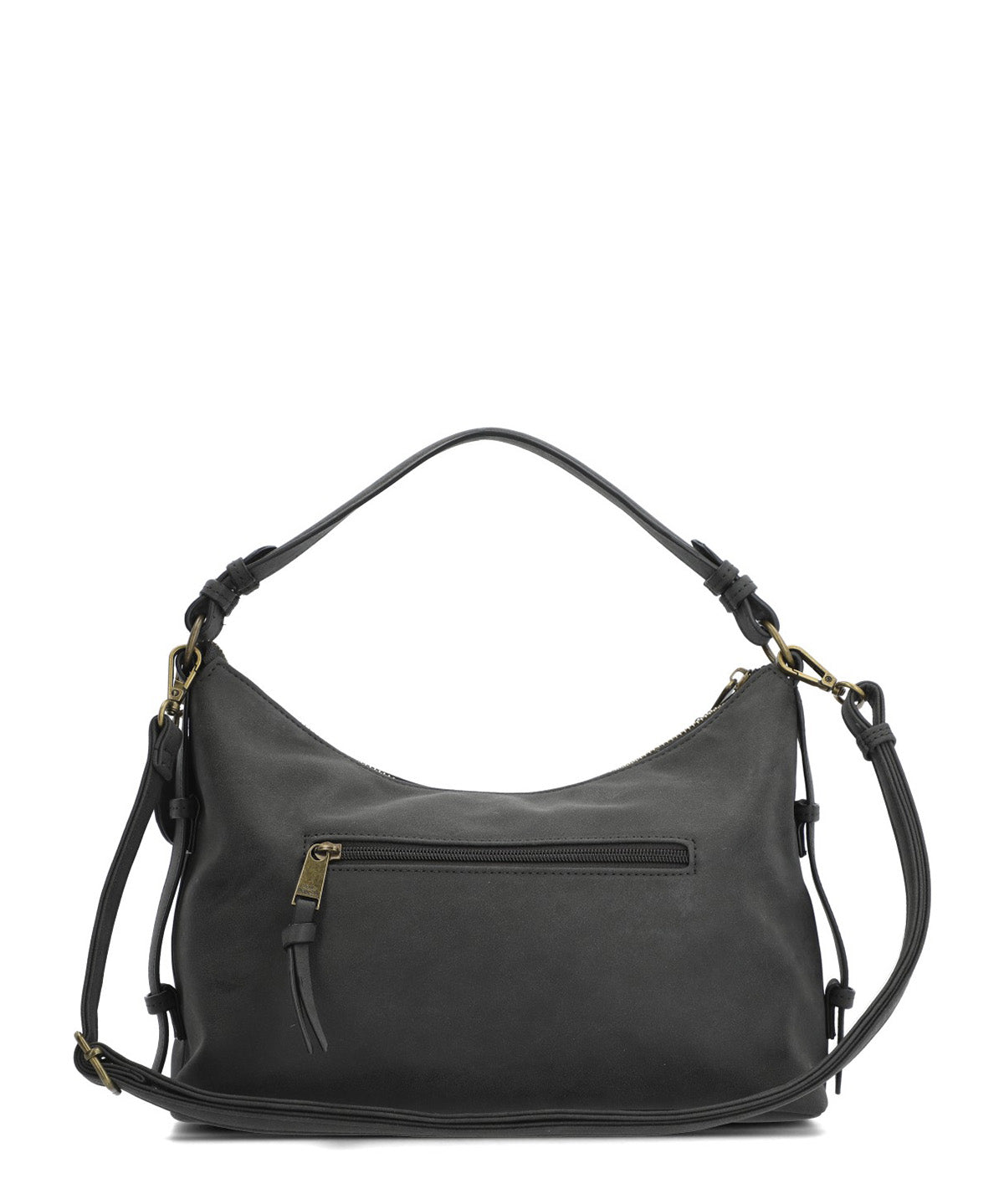 Cartera Ecocuero Mujer Dover Hobo Negro Hush Puppies