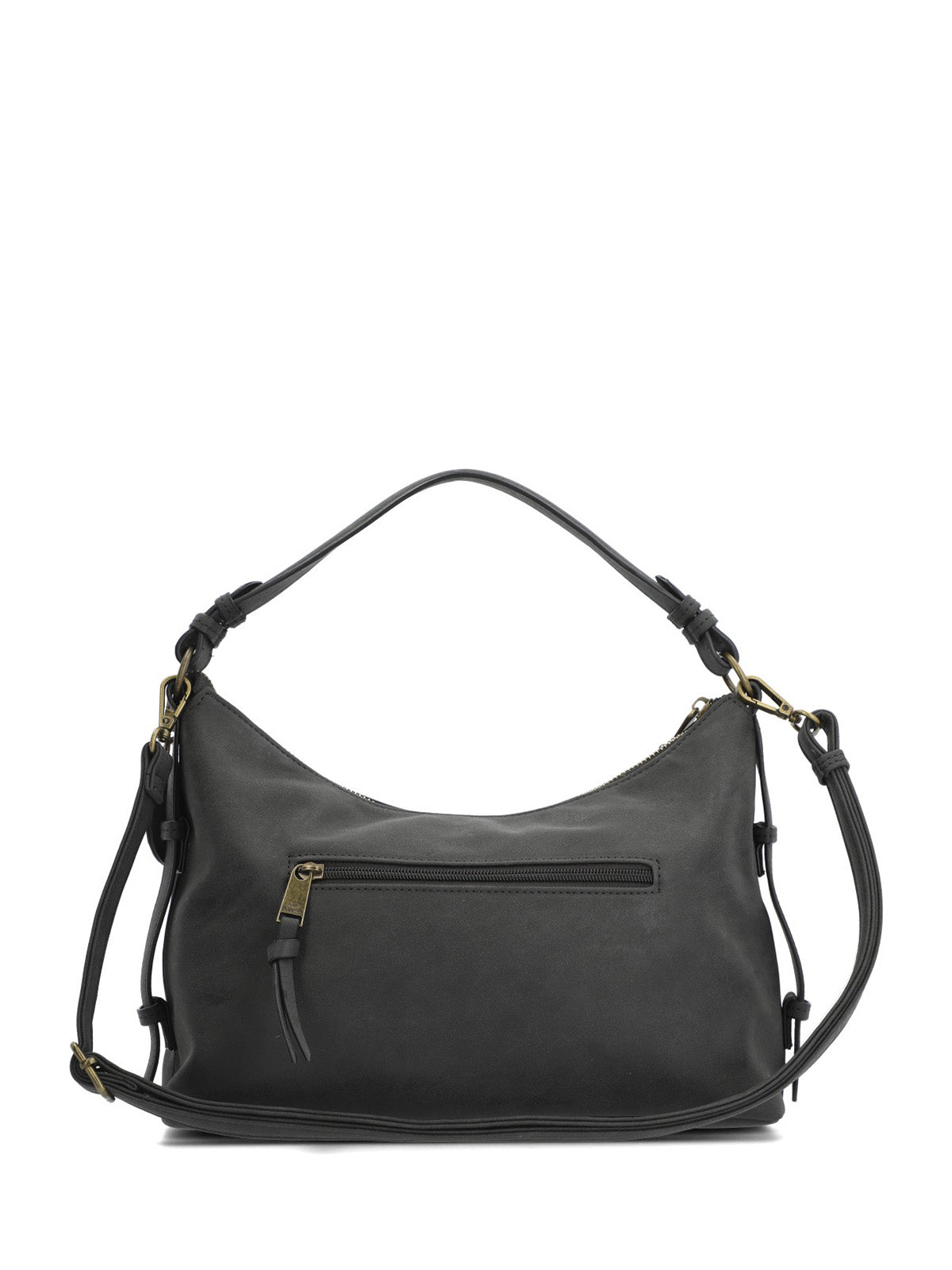 Cartera Ecocuero Mujer Dover Hobo Negro Hush Puppies