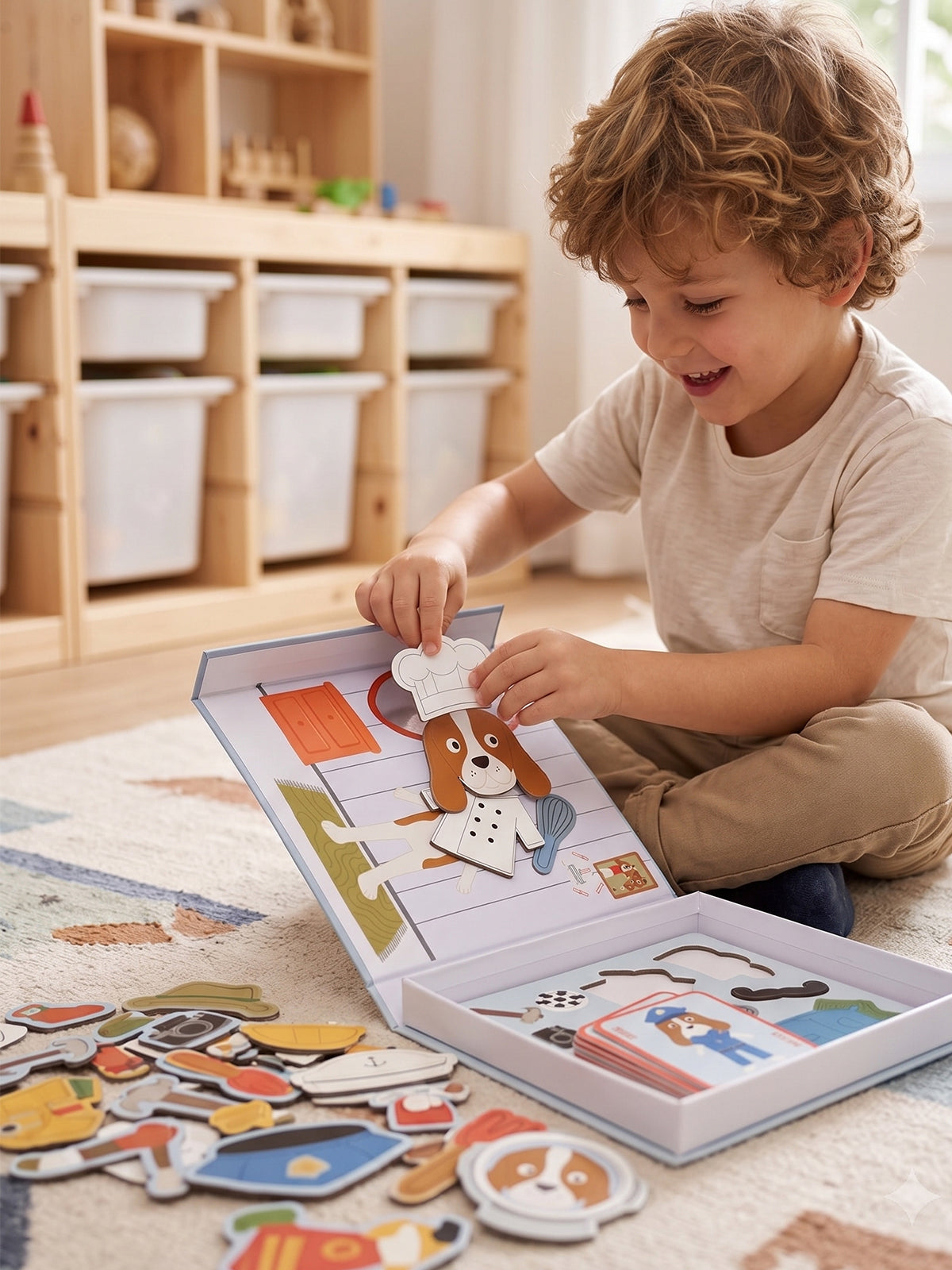 Puzzle Magnético Carton Niño Hpk Magnetic Puzzle Azul Hush Puppies
