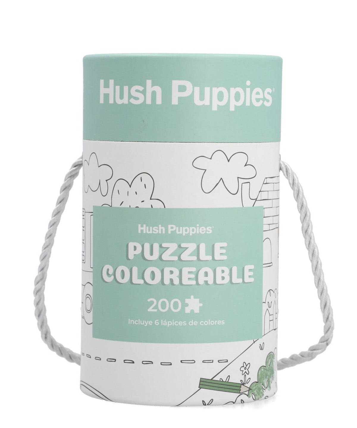 Puzzle Para Colorear Carton Niño Hpk Colourabl Puzzle Verde Hush Puppies