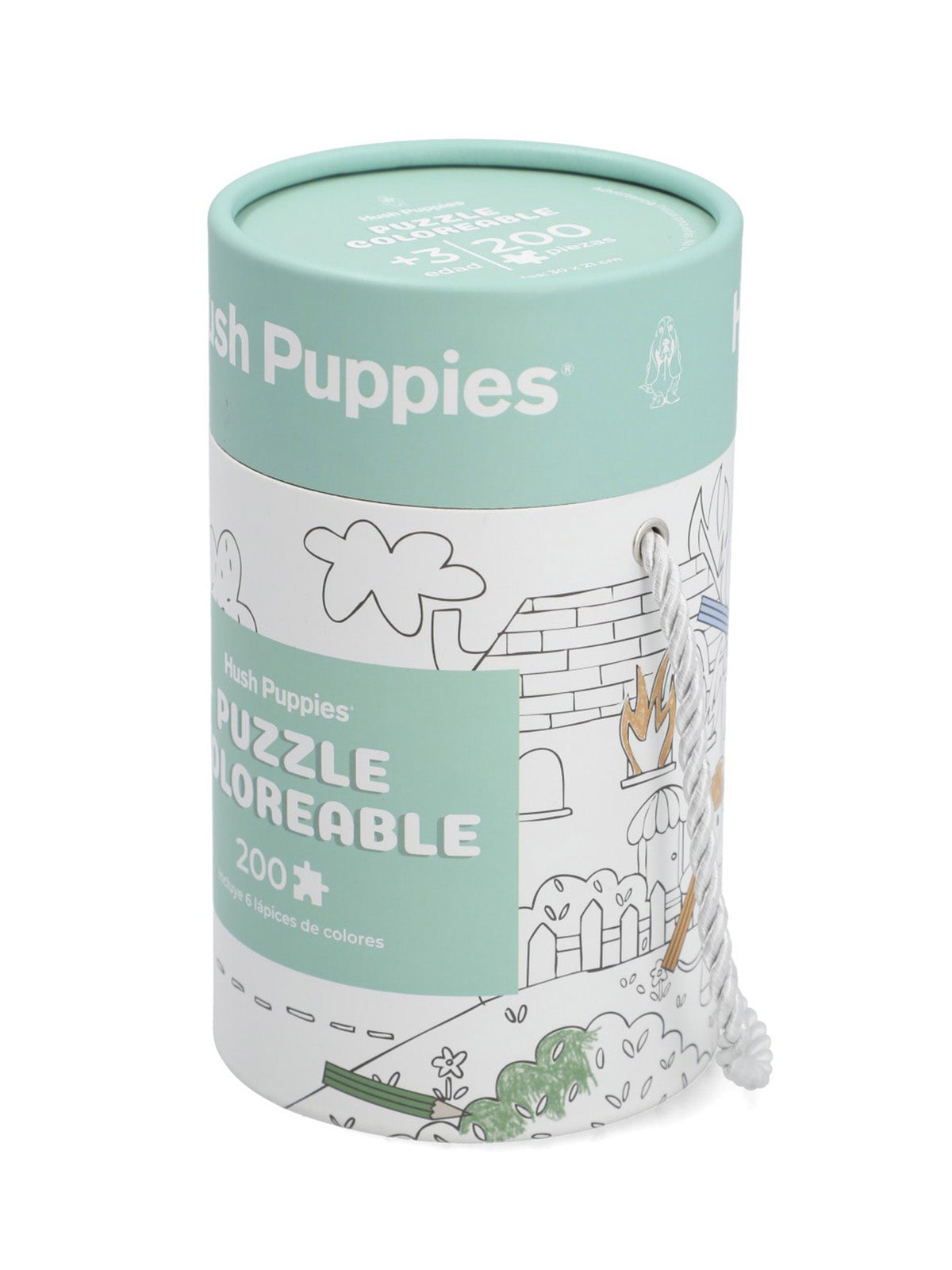 Puzzle Para Colorear Carton Niño Hpk Colourabl Puzzle Verde Hush Puppies