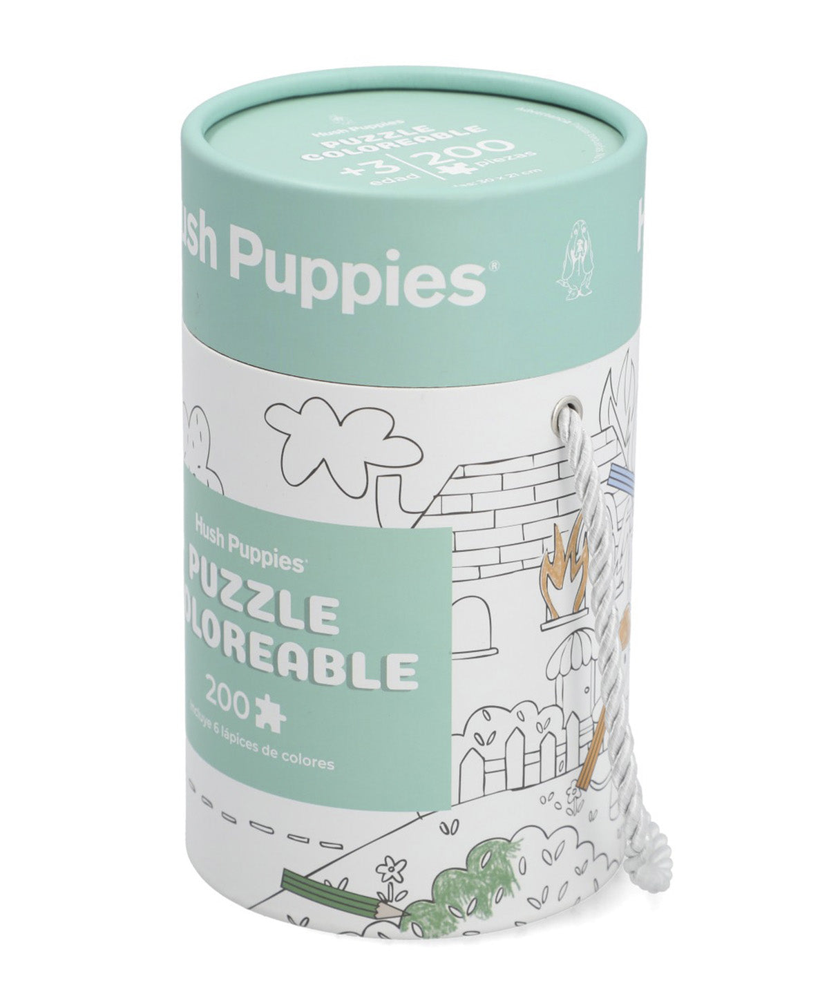Puzzle Para Colorear Carton Niño Hpk Colourabl Puzzle Verde Hush Puppies