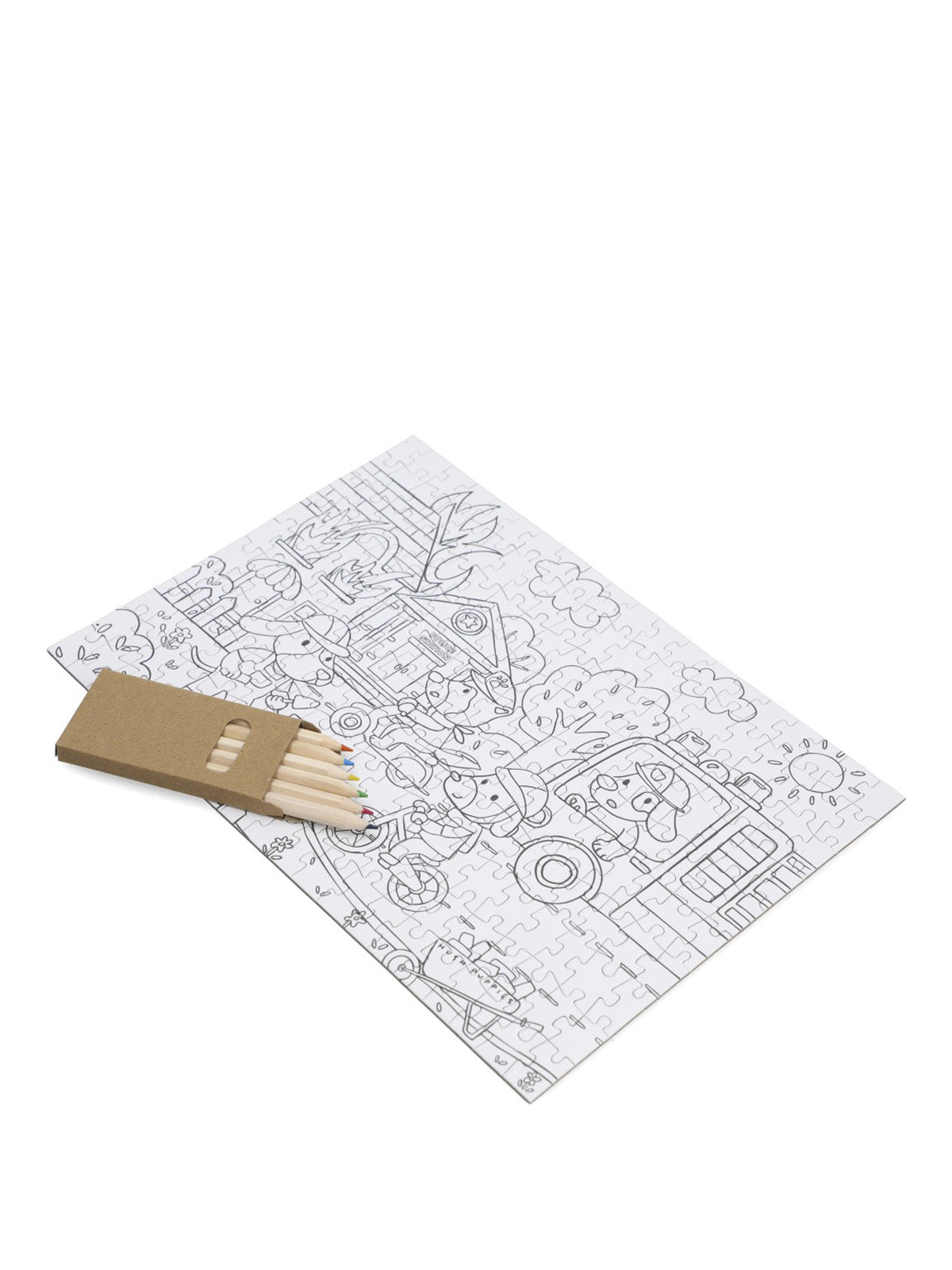 Puzzle Para Colorear Carton Niño Hpk Colourabl Puzzle Verde Hush Puppies