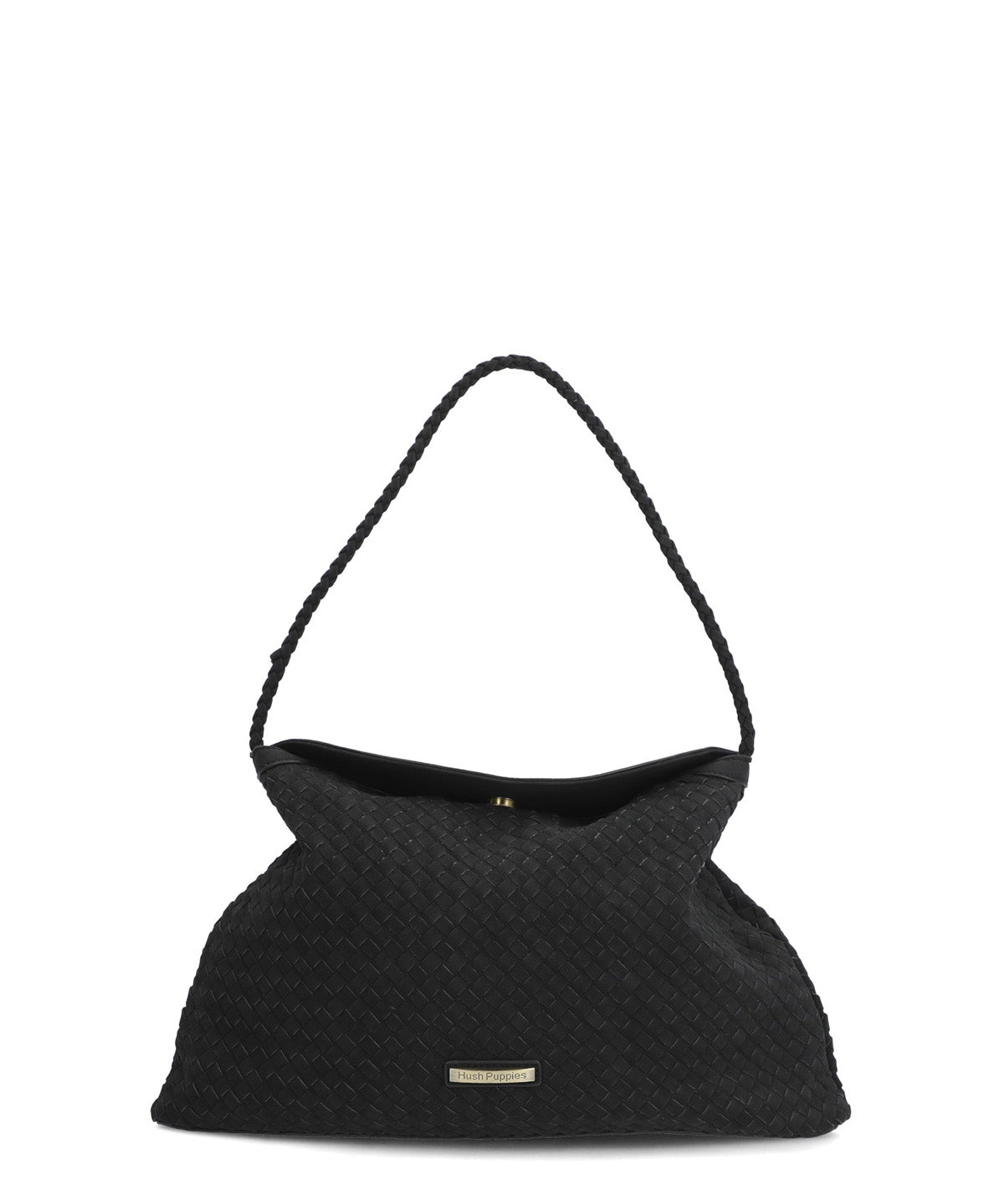 Cartera Ecocuero Mujer Brigg Hobo Negro Hush Puppies