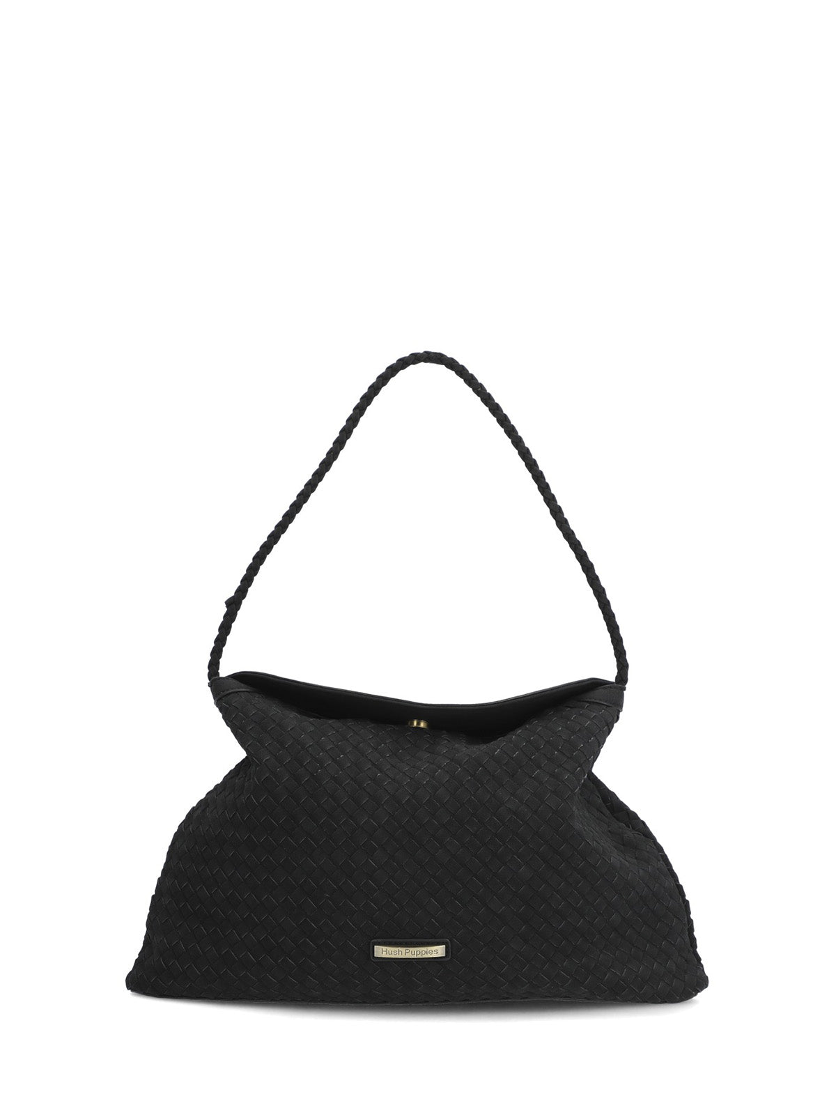 Cartera Ecocuero Mujer Brigg Hobo Negro Hush Puppies