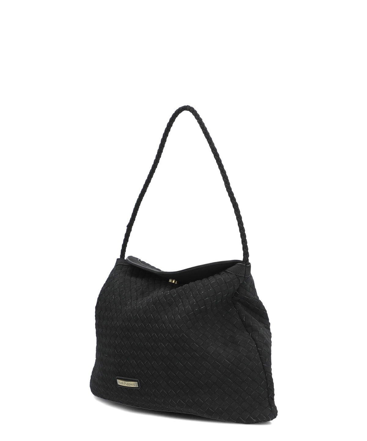 Cartera Ecocuero Mujer Brigg Hobo Negro Hush Puppies
