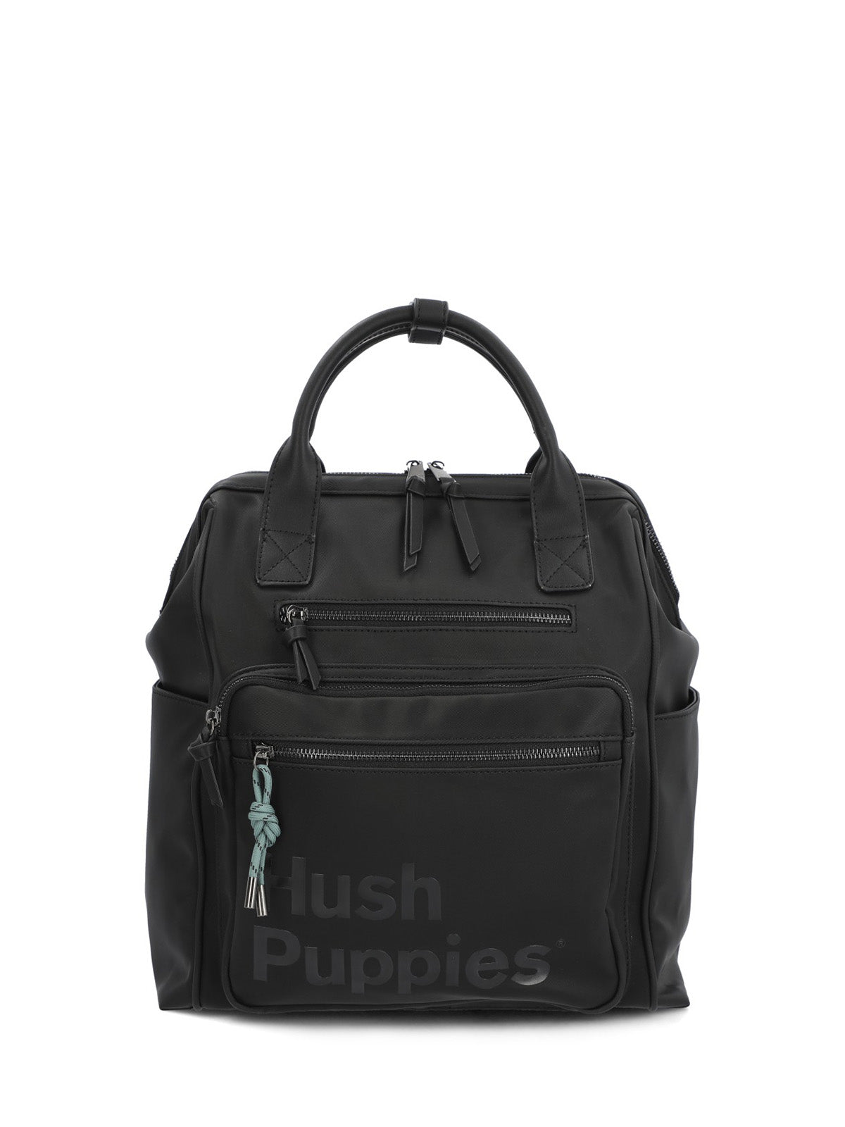 Mochila Ecocuero Mujer Horsham Back Negro Hush Puppies