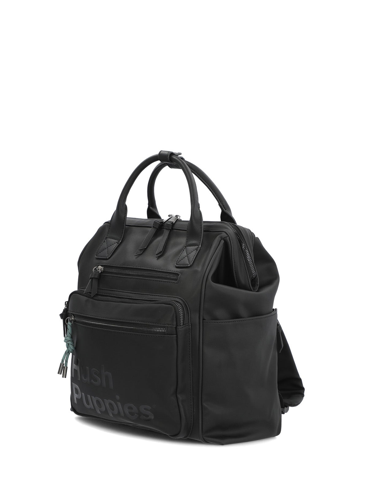 Mochila Ecocuero Mujer Horsham Back Negro Hush Puppies