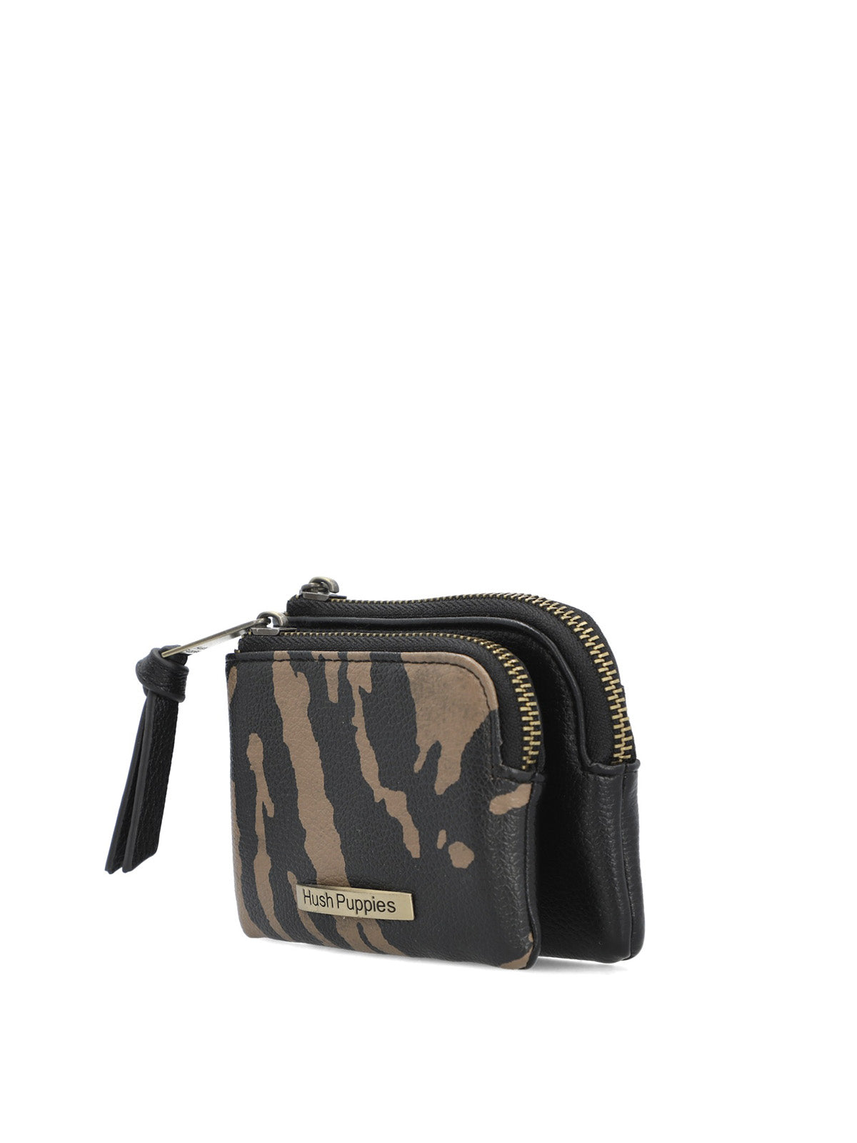 Billetera Ecocuero Mujer Print Wallet Negro Hush Puppies