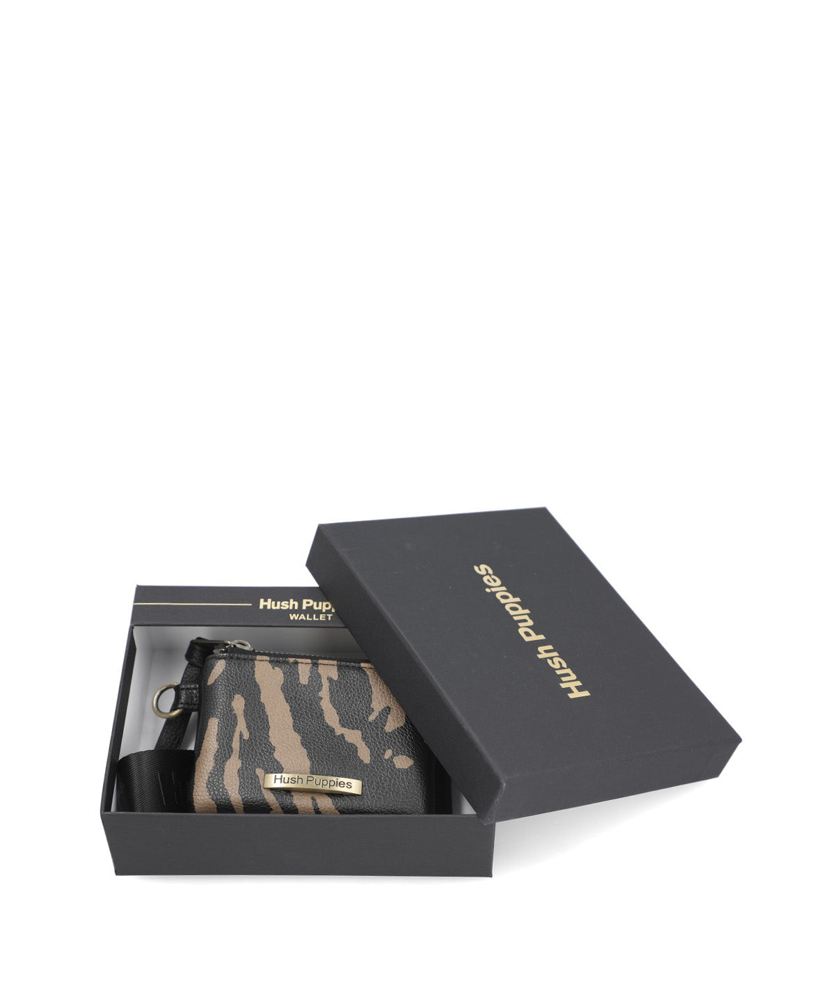 Billetera Ecocuero Mujer Print Wallet Negro Hush Puppies