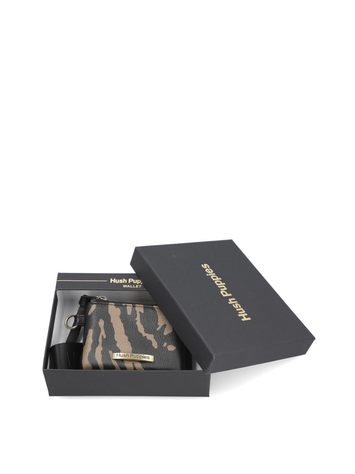 Billetera Ecocuero Mujer Print Wallet Negro Hush Puppies
