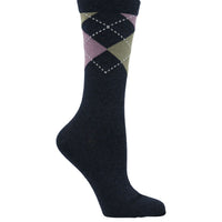 Calcetin Algodón Mujer C Cuff Argyle Azul Hush Puppies | Hush Puppies