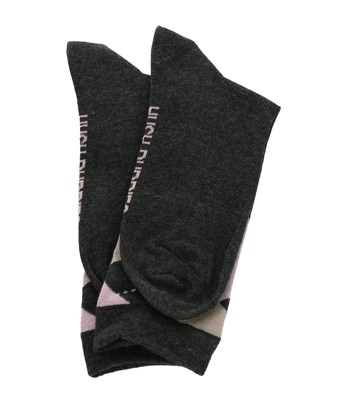 Calcetin Algodón Mujer C Cuff Argyle Gris Hush Puppies | Hush Puppies