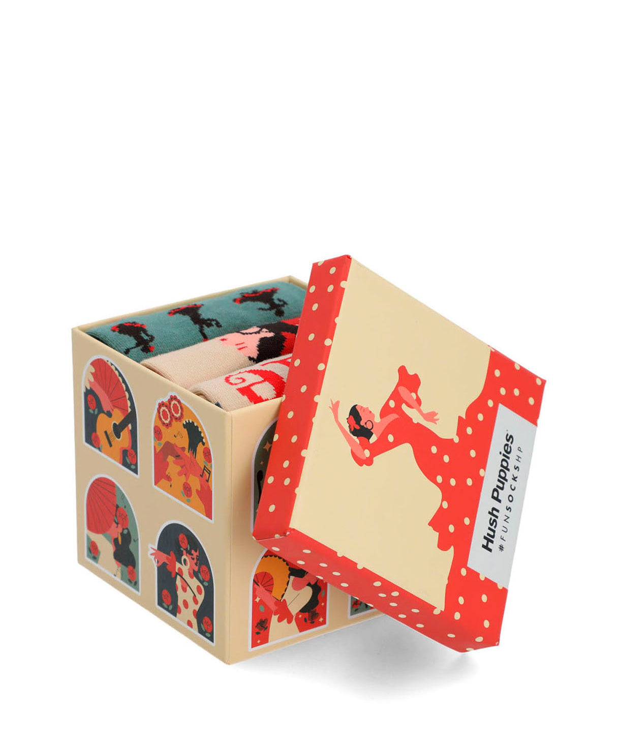 Calcetin Algodón Mujer Pack Gift Spain Multicolor Hush Puppies