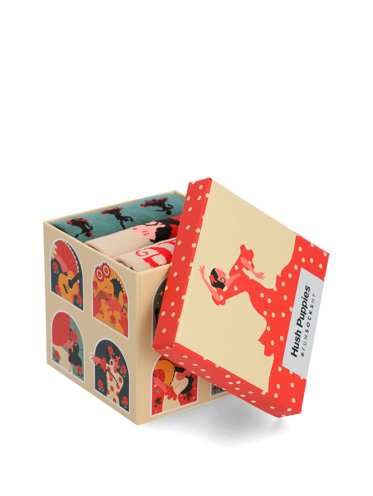 Calcetin Algodón Mujer Pack Gift Spain Multicolor Hush Puppies