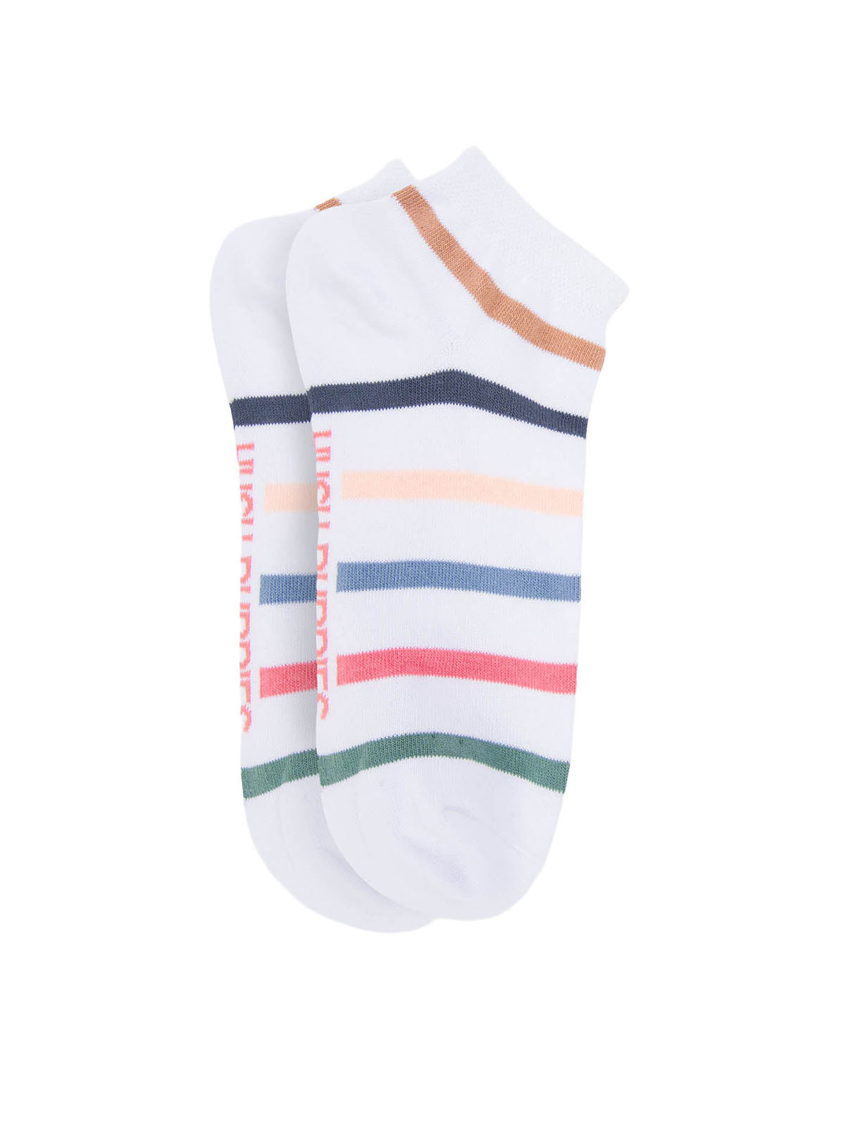 Calcetin Algodón Mujer Ped Stripe Blanco Hush Puppies