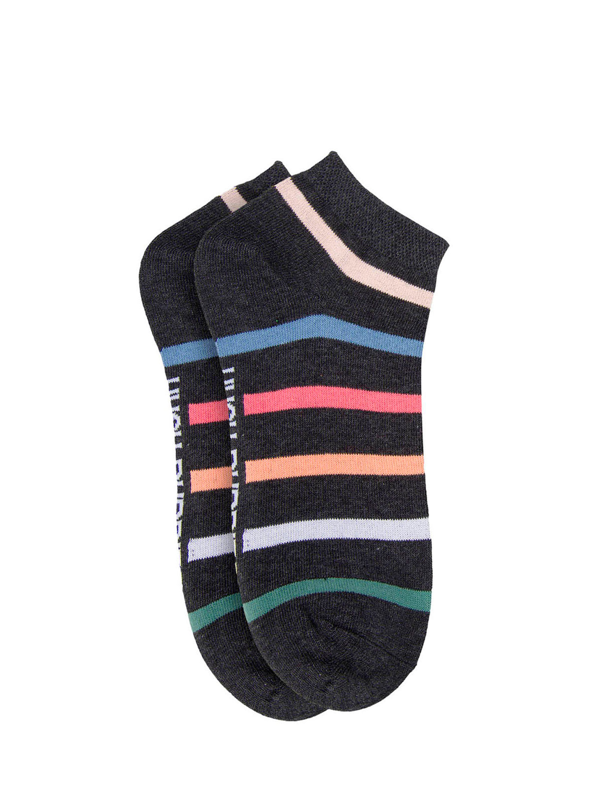 Calcetin Algodón Mujer Ped Stripe Gris Hush Puppies