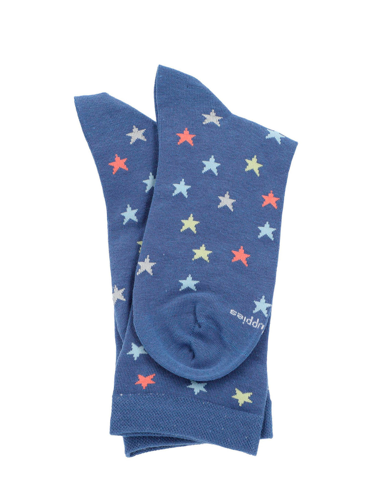Calcetin Algodón Mujer C Cuff Star Azul Hush Puppies