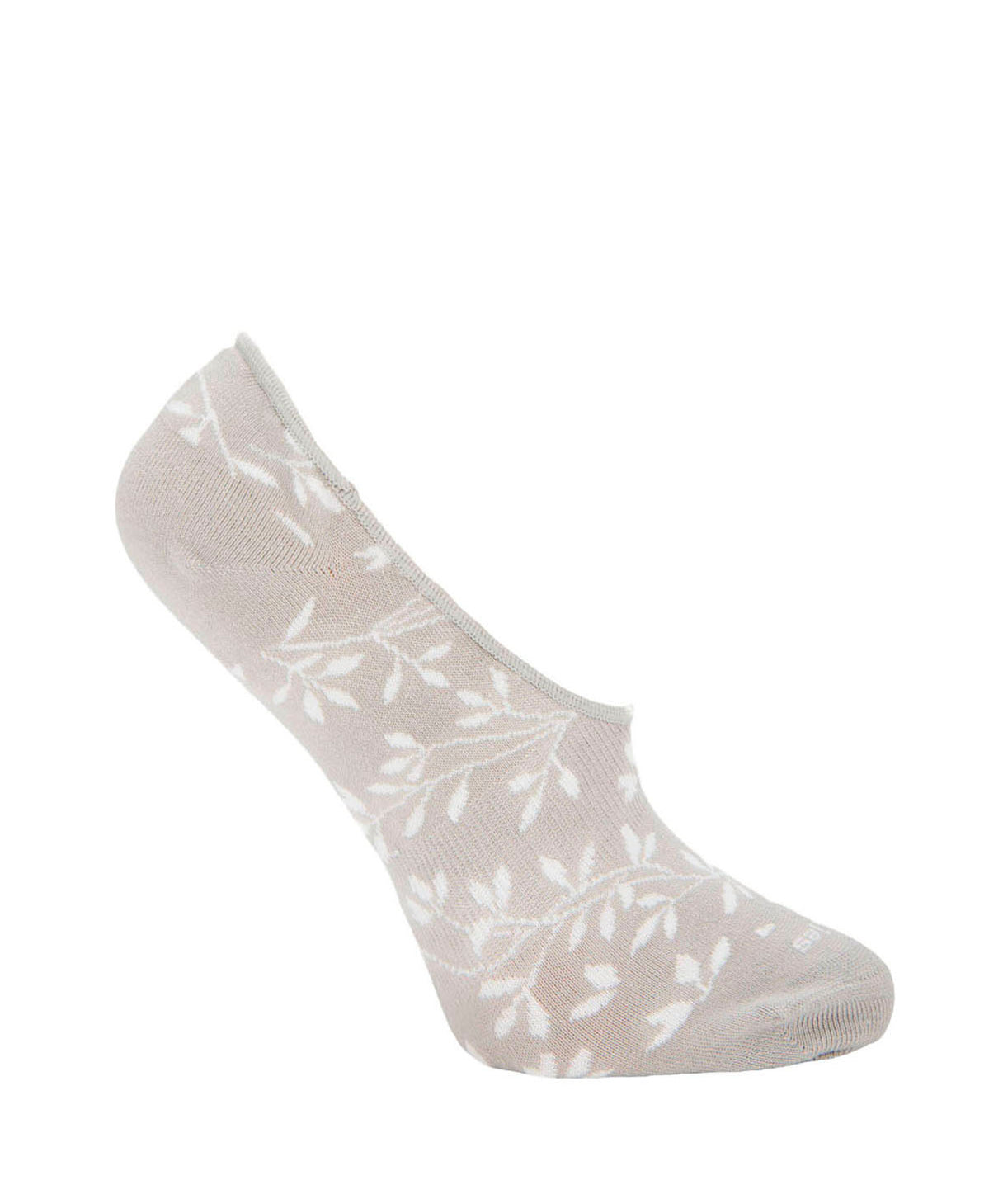 Calcetin Algodón Mujer Inv M Hojas Gris Hush Puppies